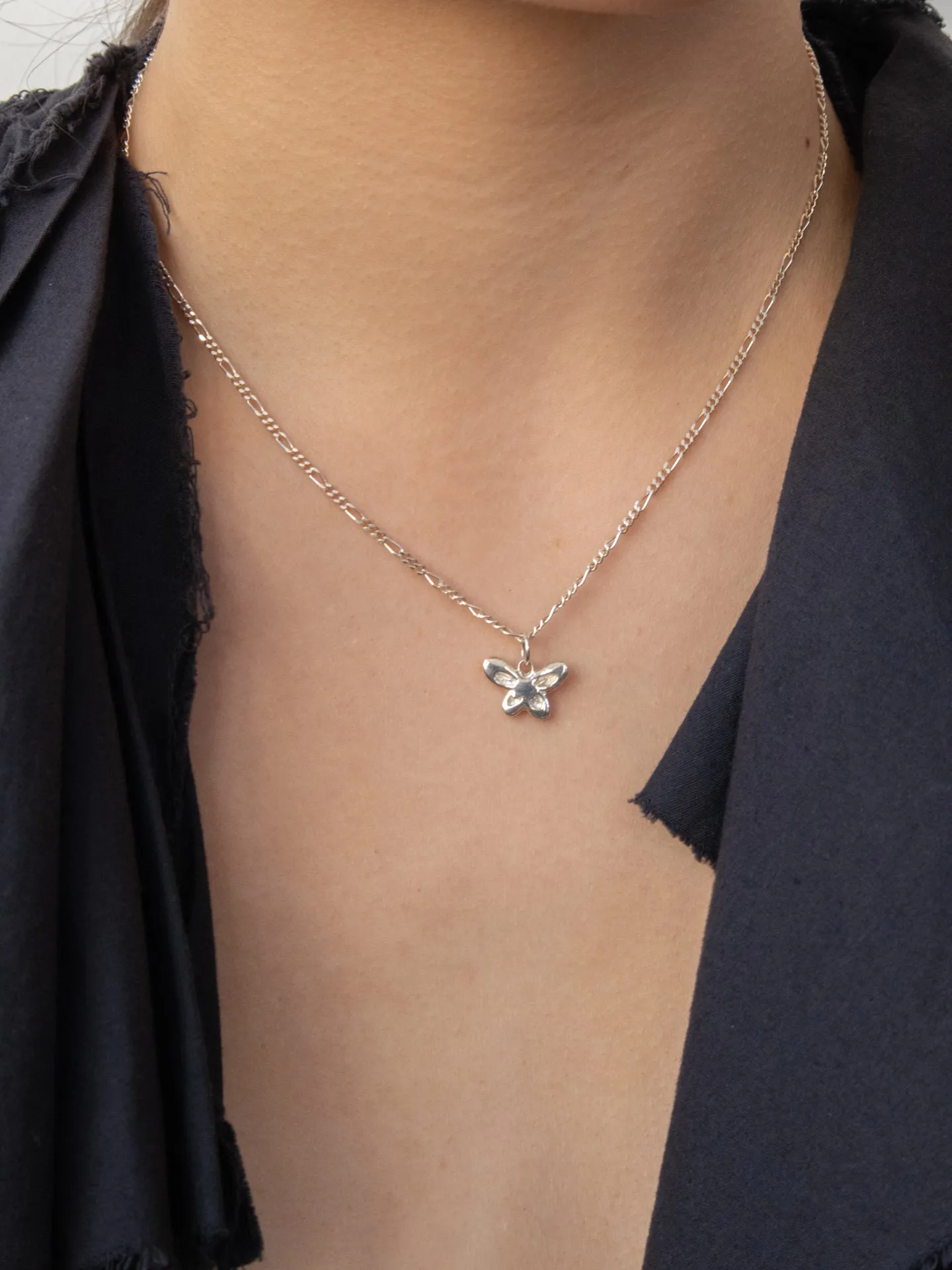 Butterfly Charm Necklace in Silver sold by Mondo Mondo product image thumbnail 3