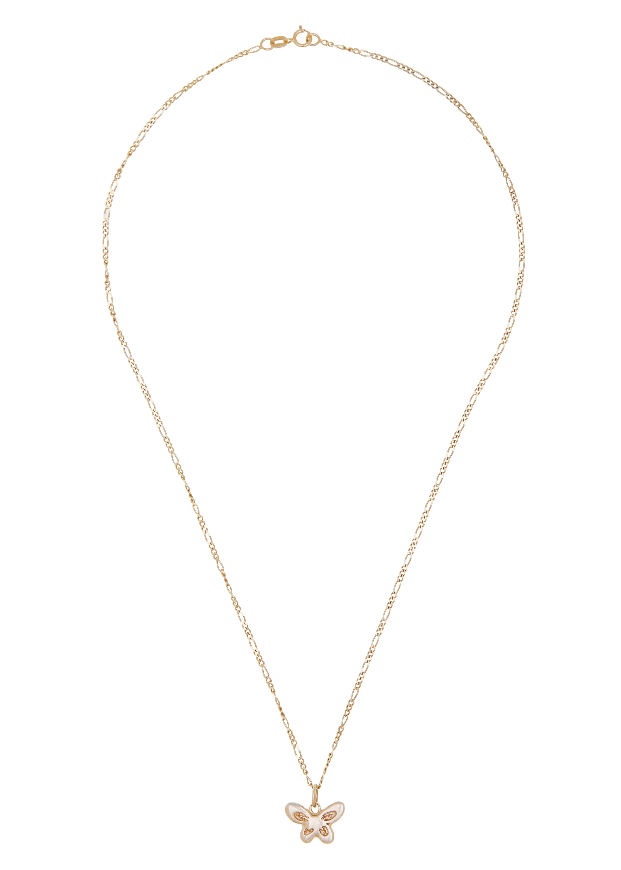 Butterfly Charm Necklace in 14K sold by Mondo Mondo
