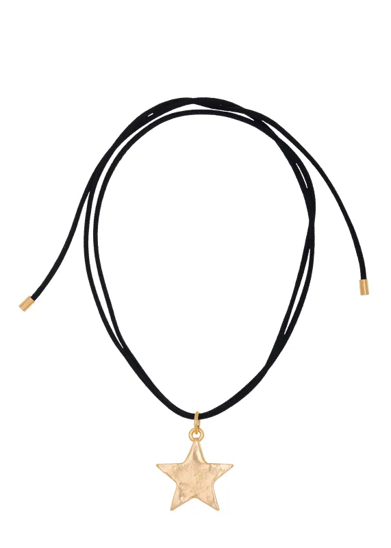 Star Pacha Cord Necklace in Gold sold by Mondo Mondo