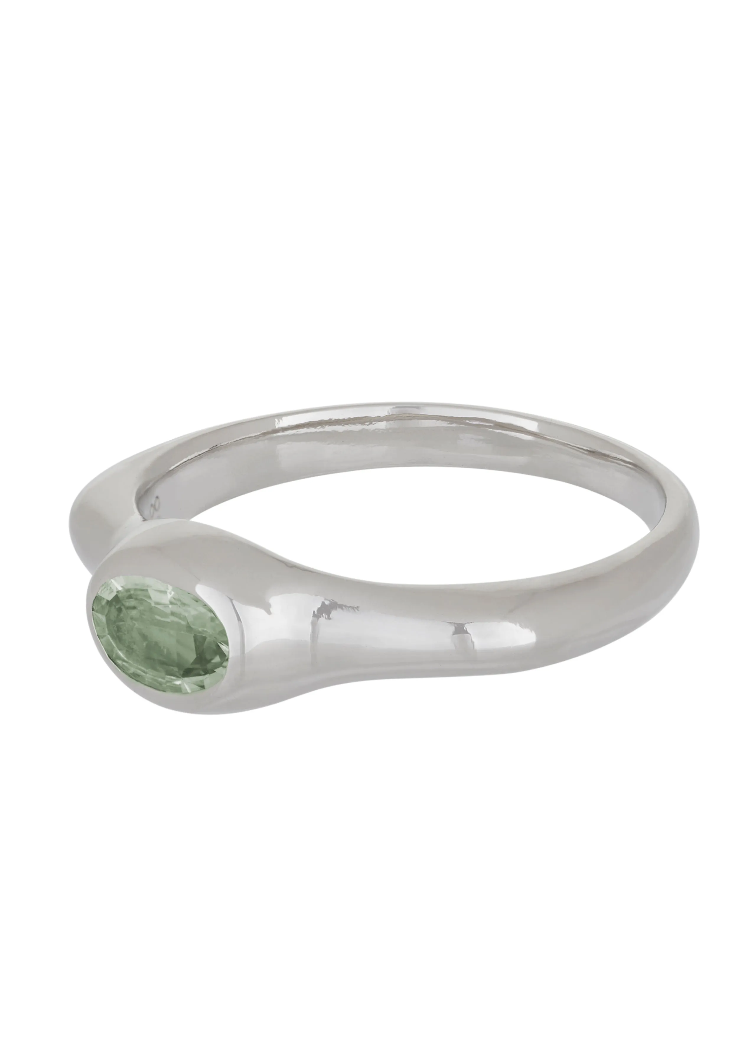 Cecil Ring in White Gold - Mint Green Tourmaline sold by Mondo Mondo product image thumbnail 2