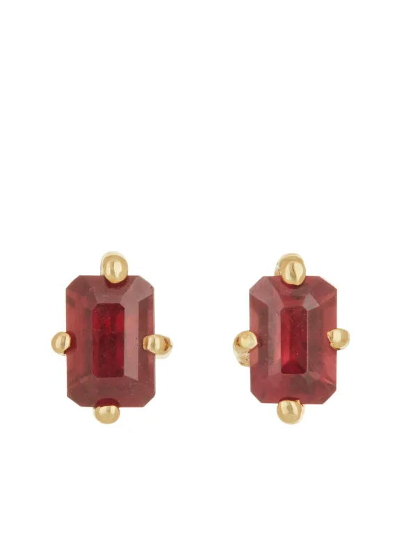 Guinevere Studs - Ruby sold by Mondo Mondo