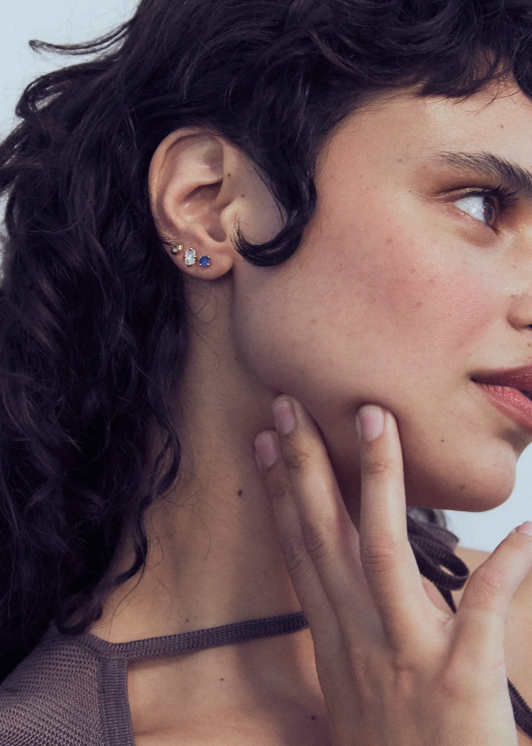 Guinevere Studs - Ruby sold by Mondo Mondo product image thumbnail 4