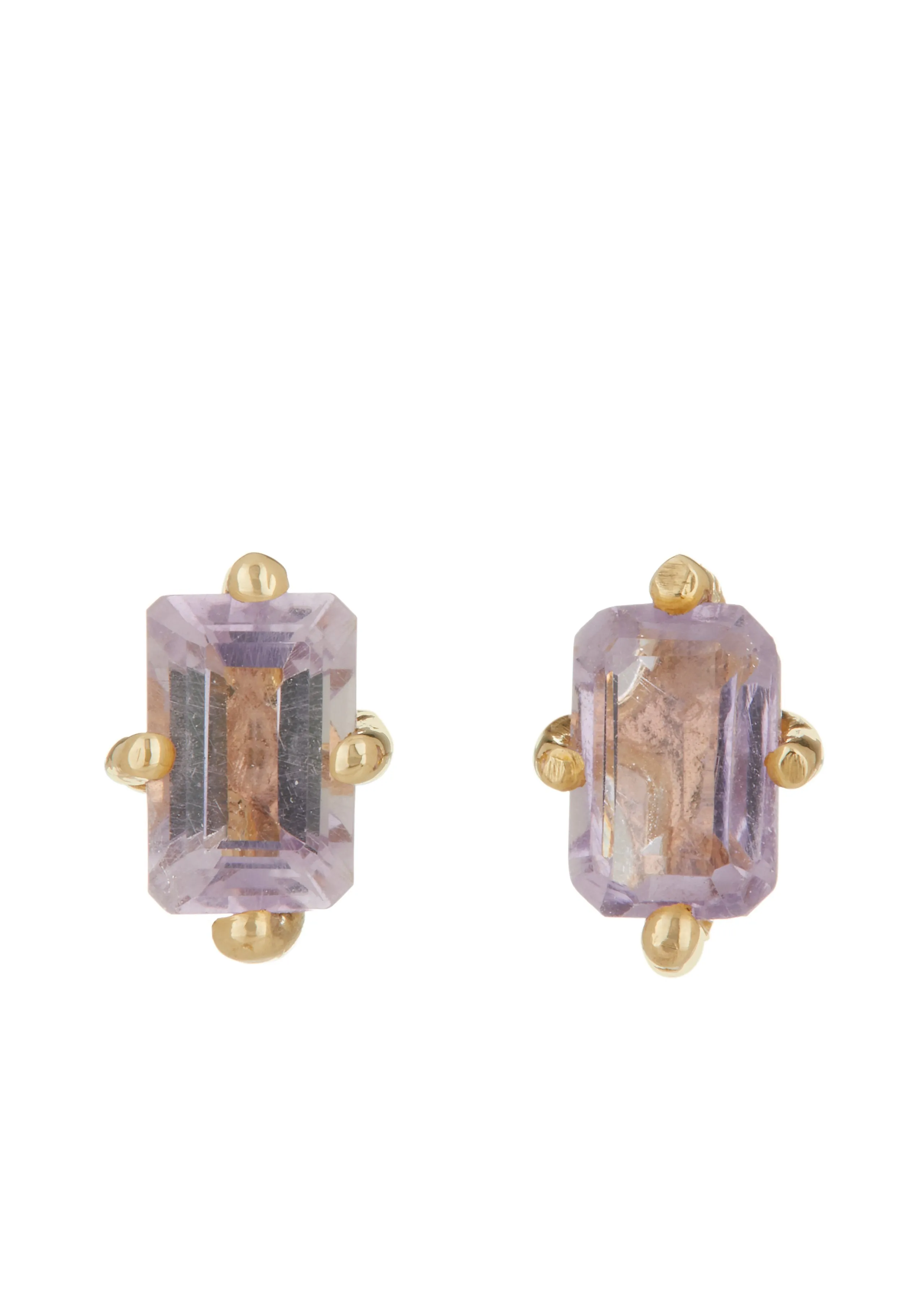 Guinevere Studs - Amethyst sold by Mondo Mondo