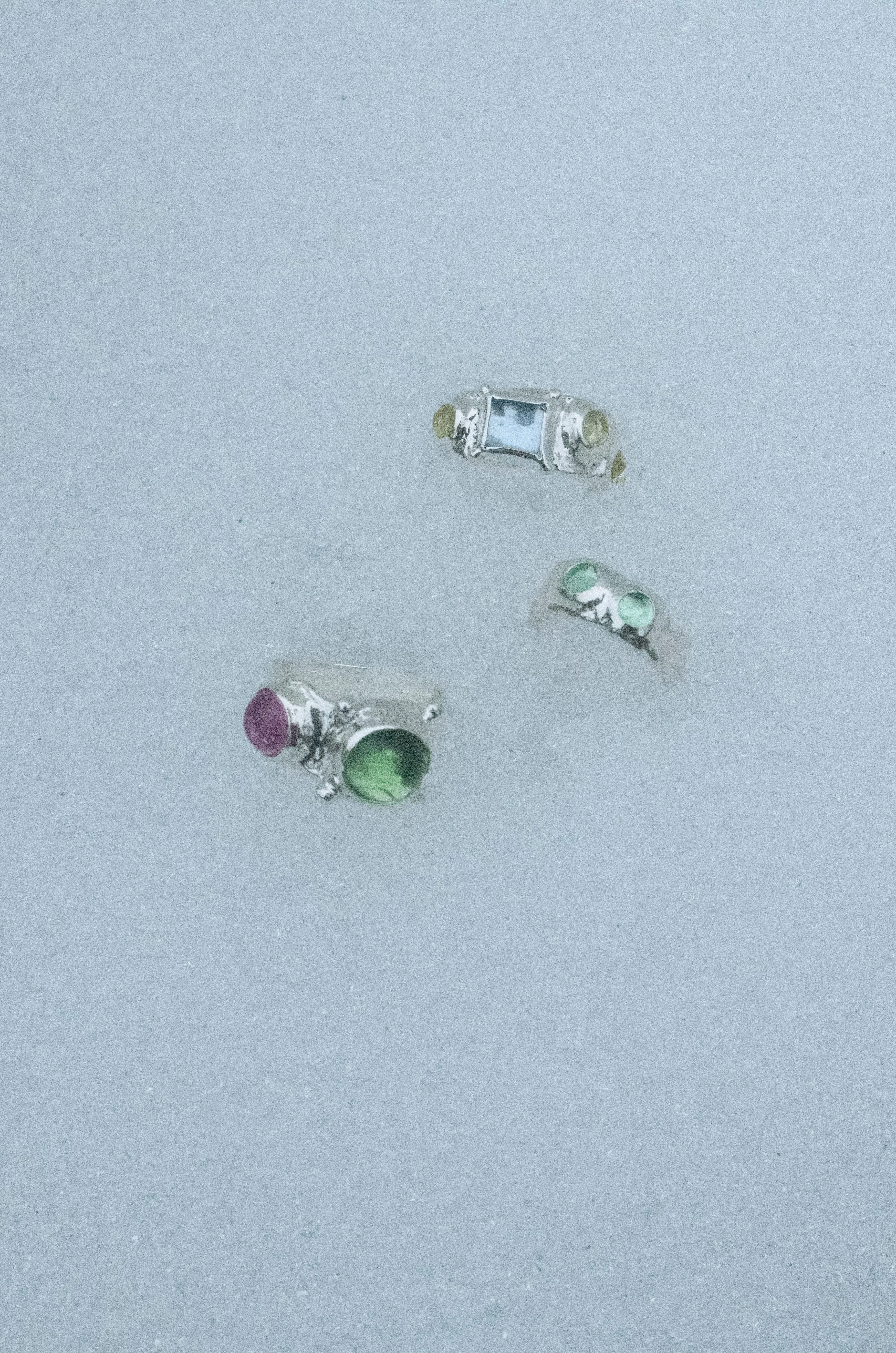 Suede Ring in Sterling Silver - Ice Blue Limoncello sold by Mondo Mondo product image thumbnail 4