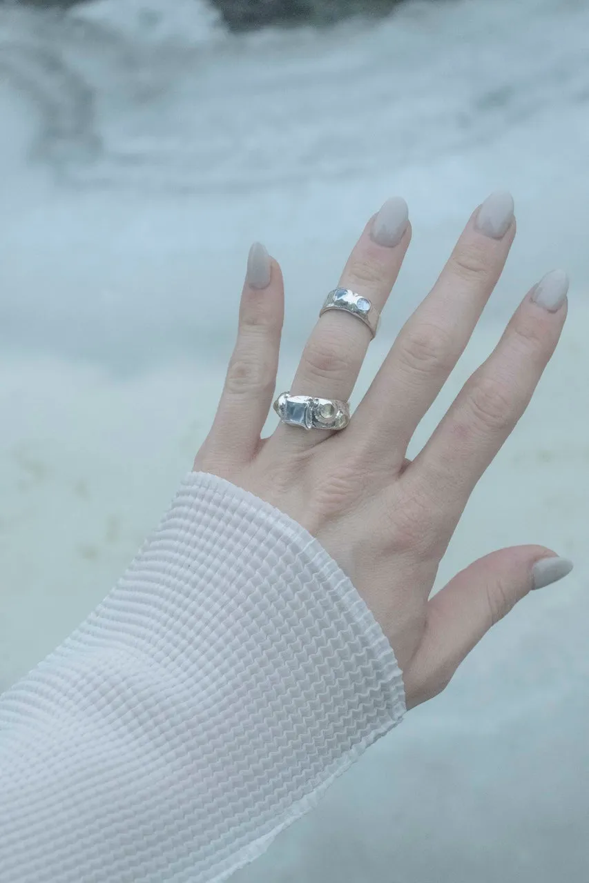 Suede Ring in Sterling Silver - Ice Blue Limoncello sold by Mondo Mondo product image thumbnail 5