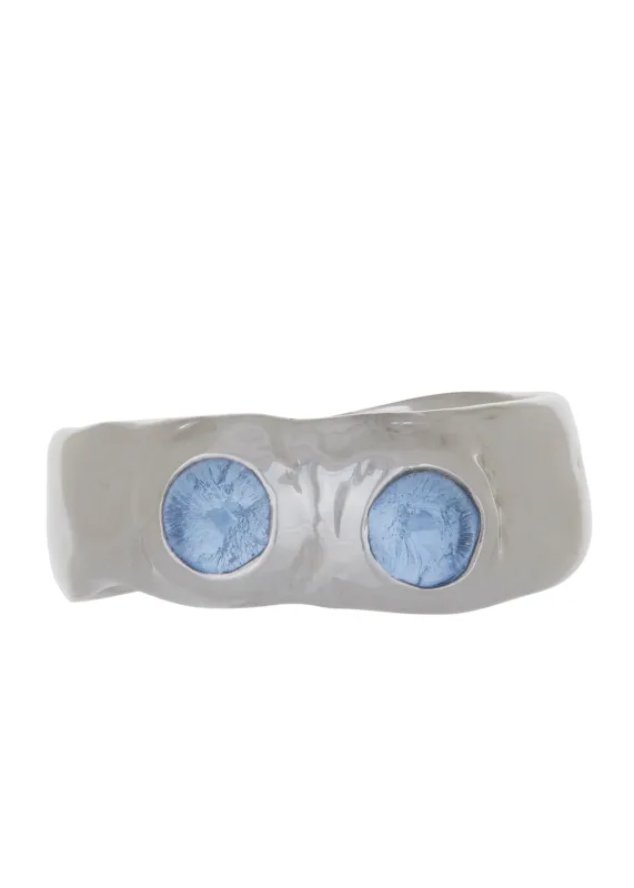 Felt Ring in Sterling Silver - Ice Blue sold by Mondo Mondo