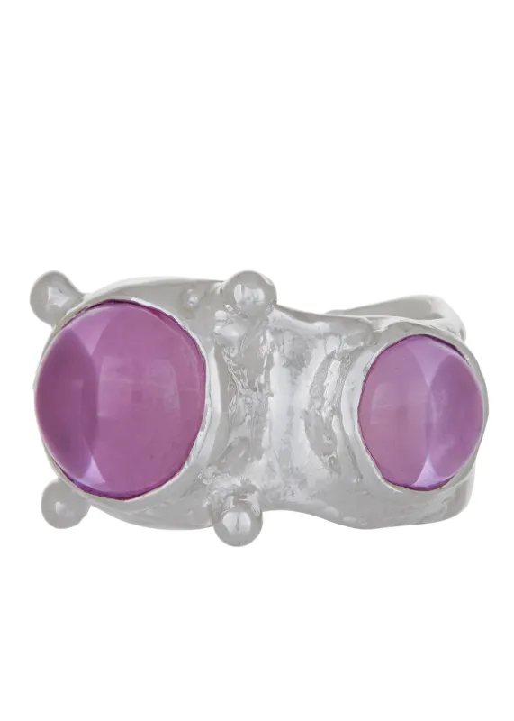 Pulp Ring in Sterling Silver - Fuchsia sold by Mondo Mondo
