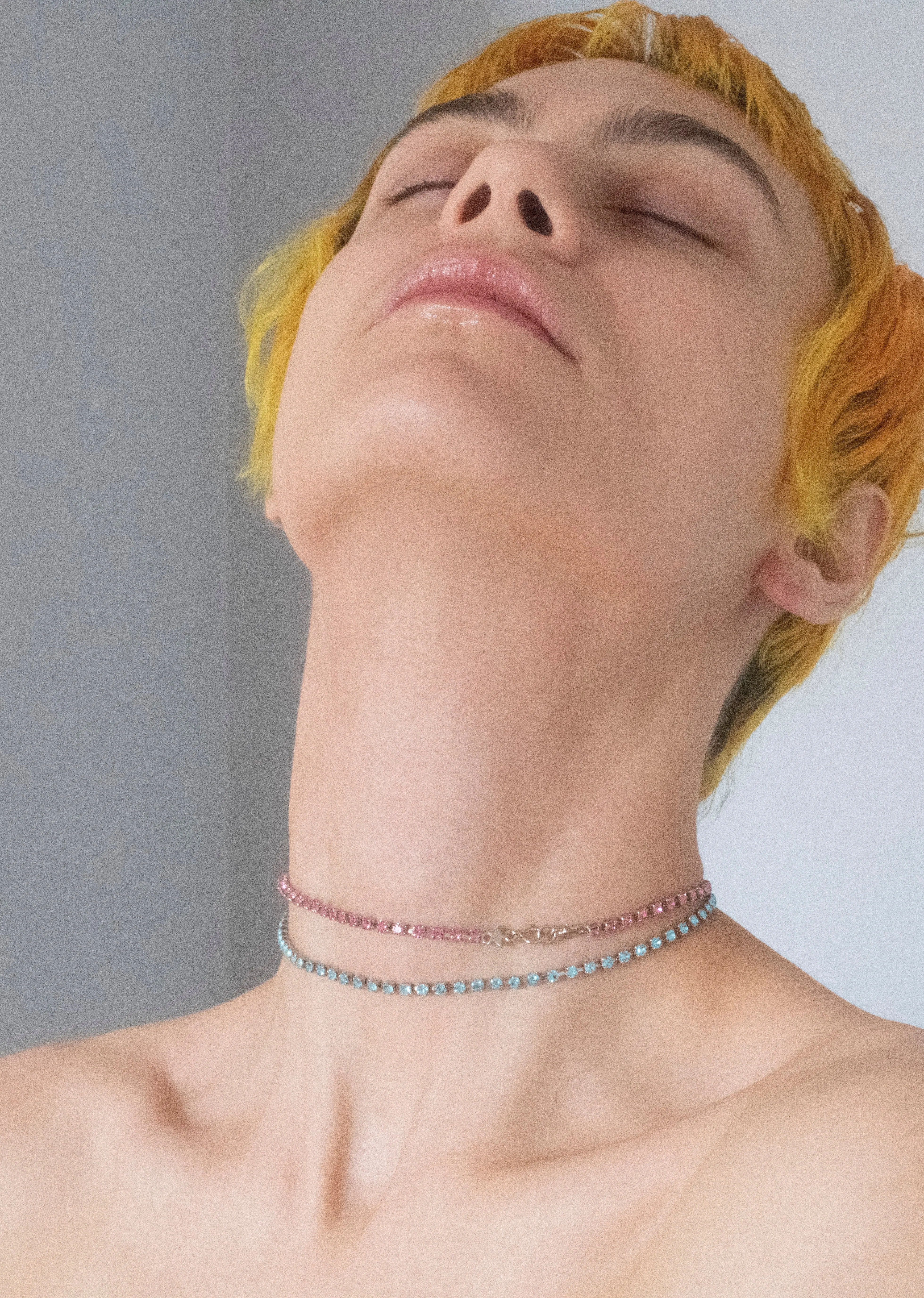 Crystal Choker in Silver - Aqua sold by Mondo Mondo product image thumbnail 3