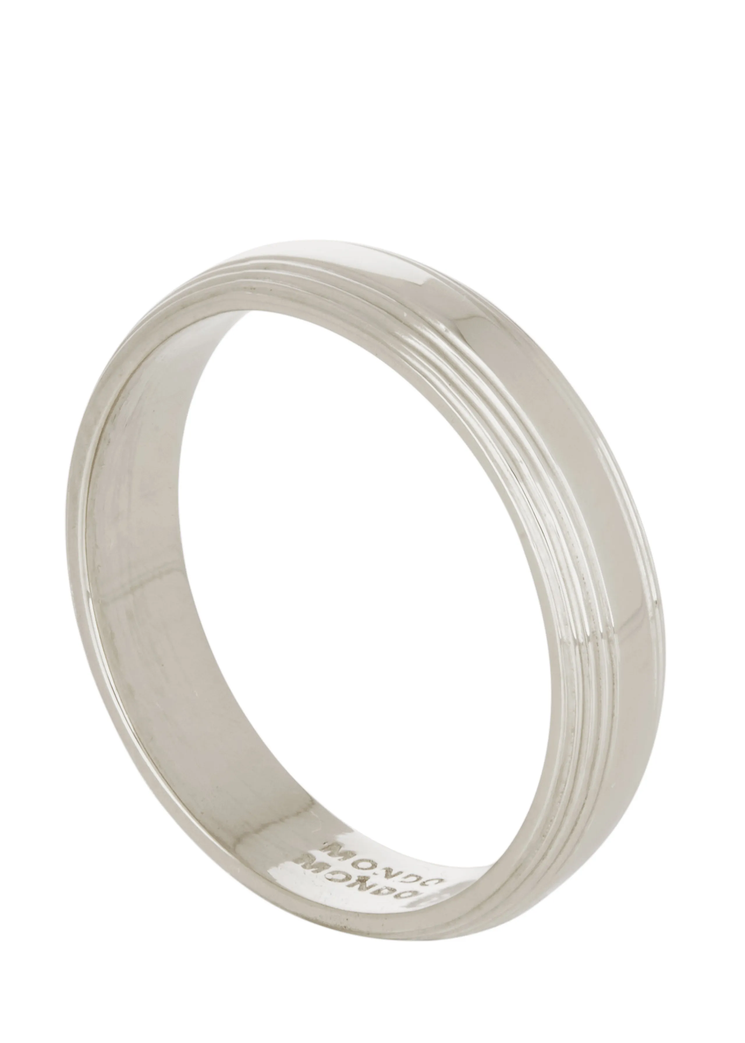 Column Band 4.5mm in White Gold sold by Mondo Mondo product image thumbnail 2