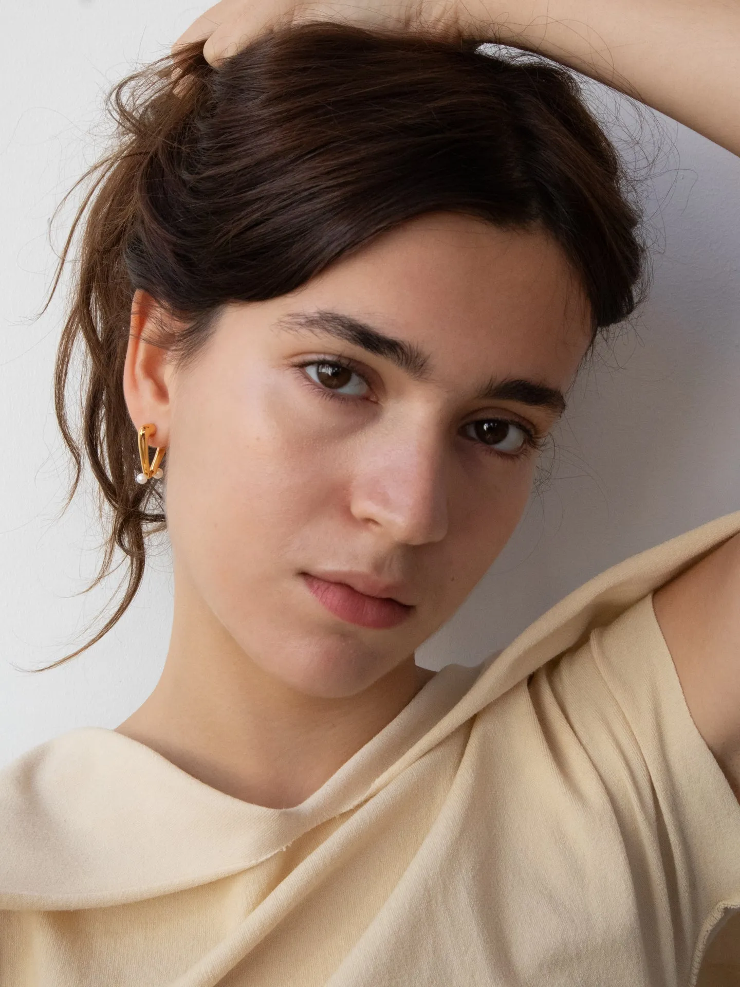 Astro Hoops in Gold sold by Mondo Mondo