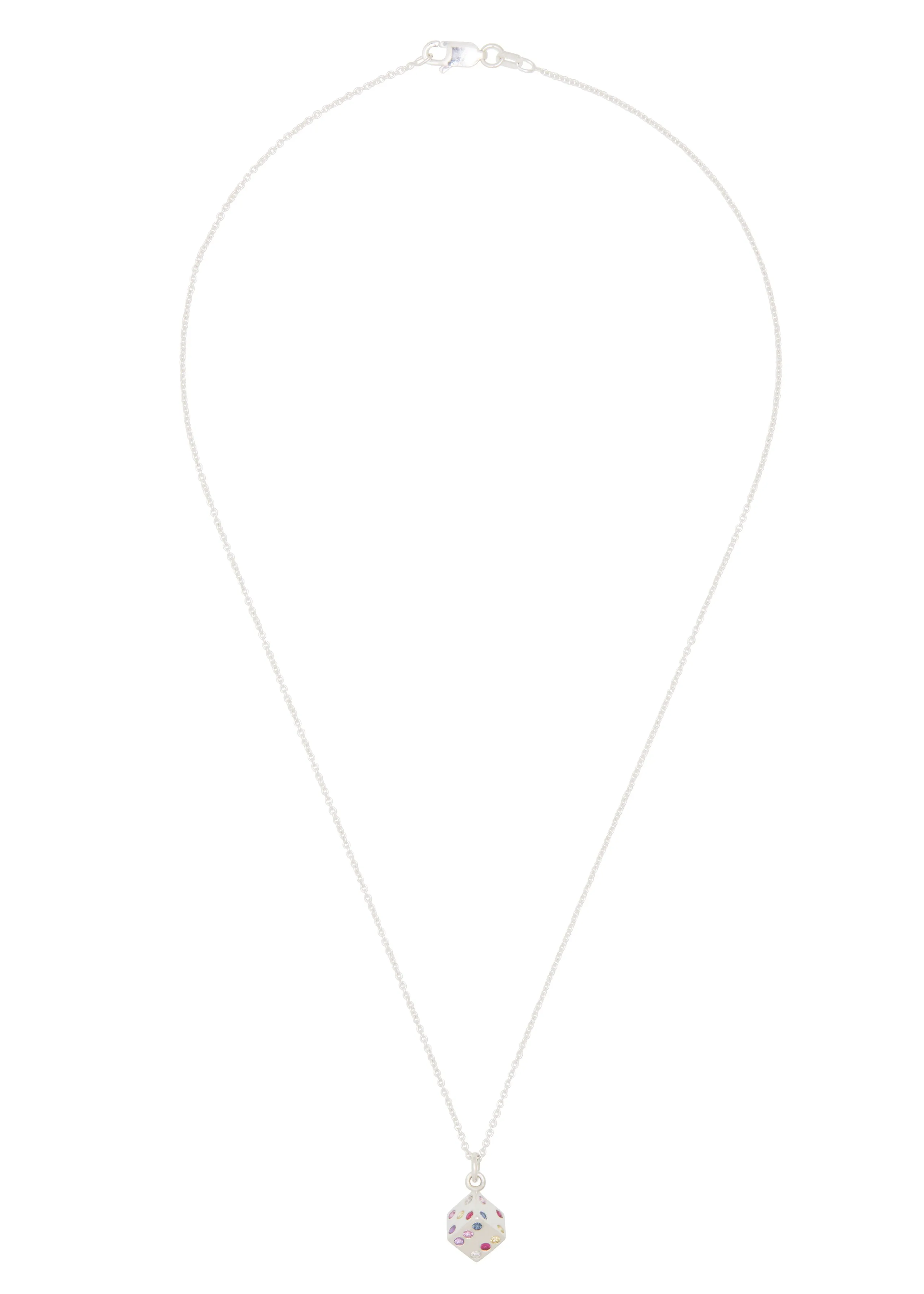 Dice Necklace in Sterling Silver - Multi sold by Mondo Mondo product image thumbnail 2