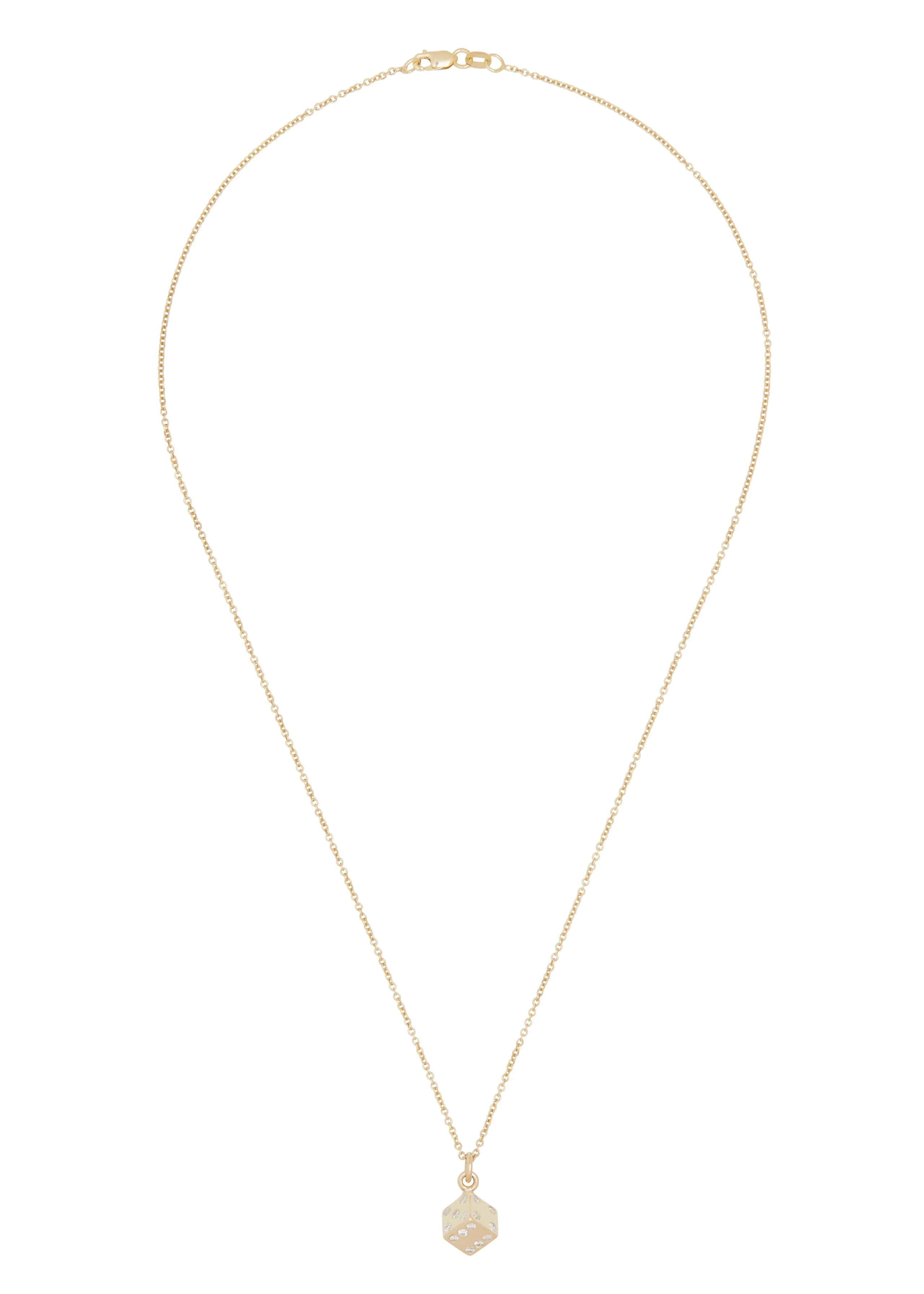Dice Necklace in 14k - Diamond sold by Mondo Mondo product image thumbnail 3