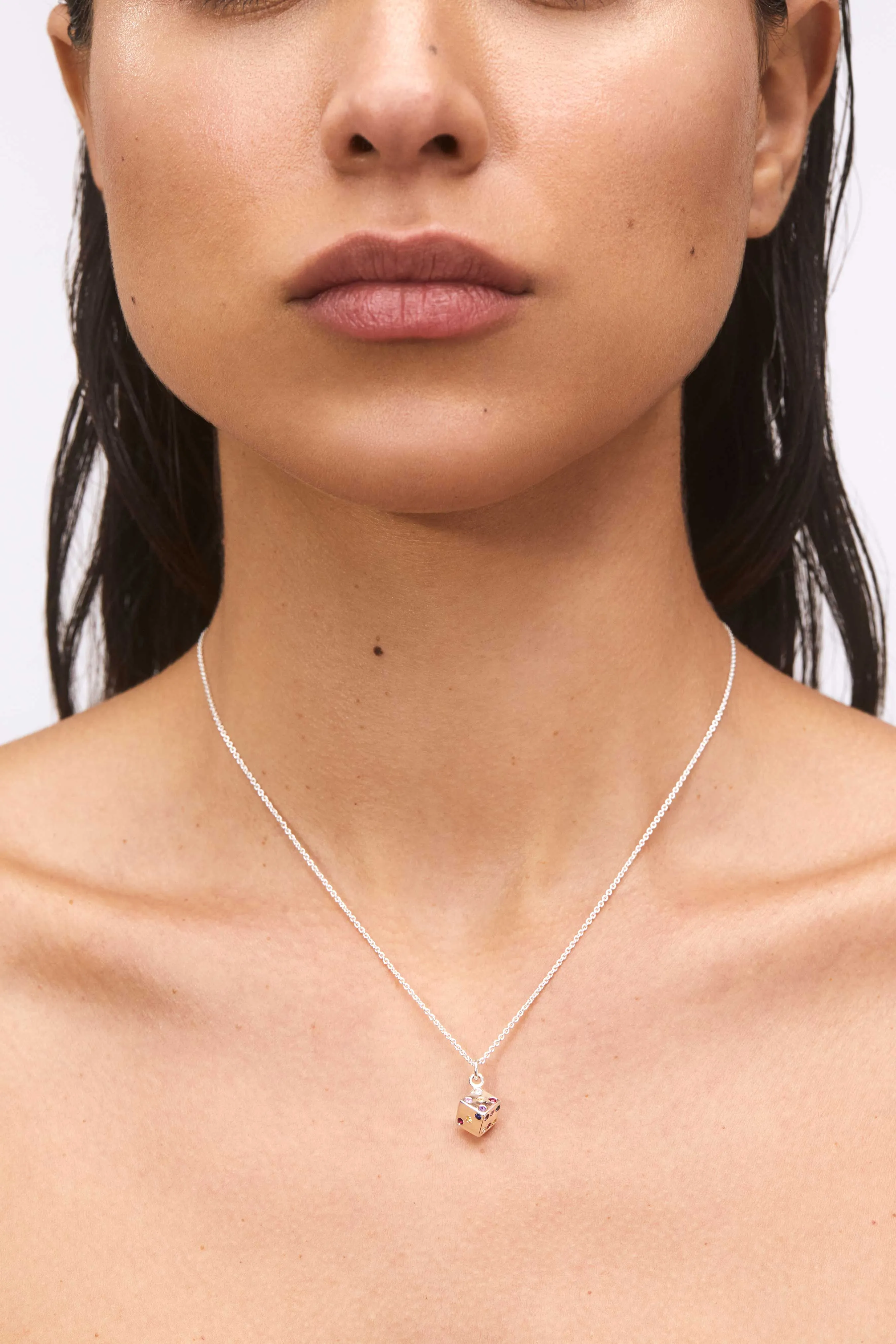 Dice Necklace in 14k - Diamond sold by Mondo Mondo product image thumbnail 4