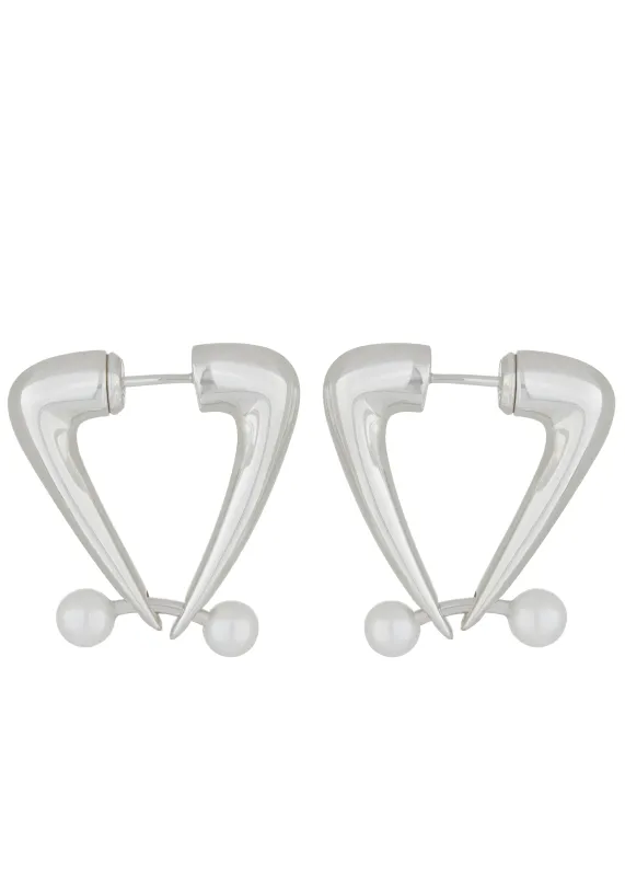 Astro Hoops in Silver made by Mondo Mondo