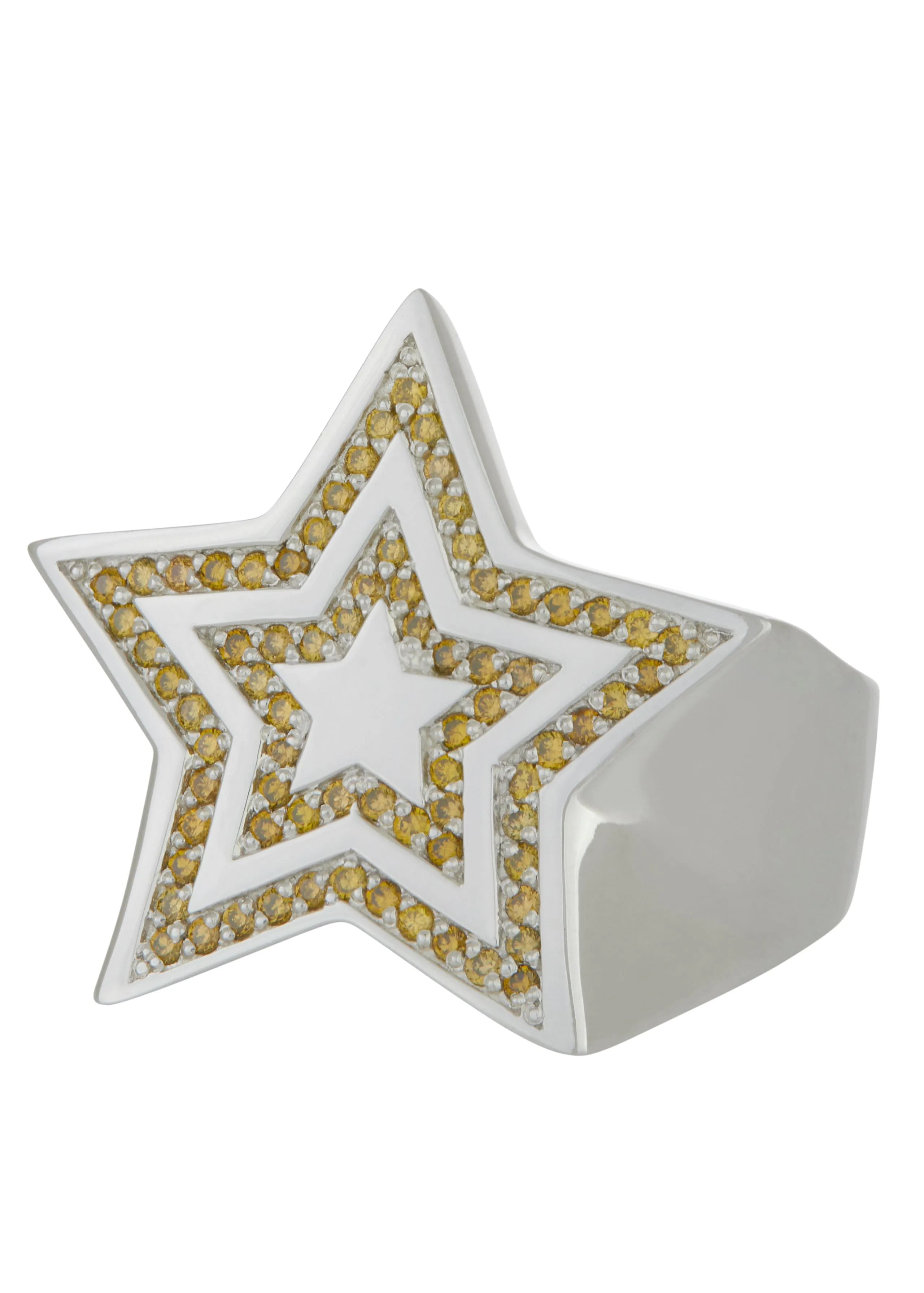 Star Ring in Yellow Diamond Pave sold by Mondo Mondo product image thumbnail 2