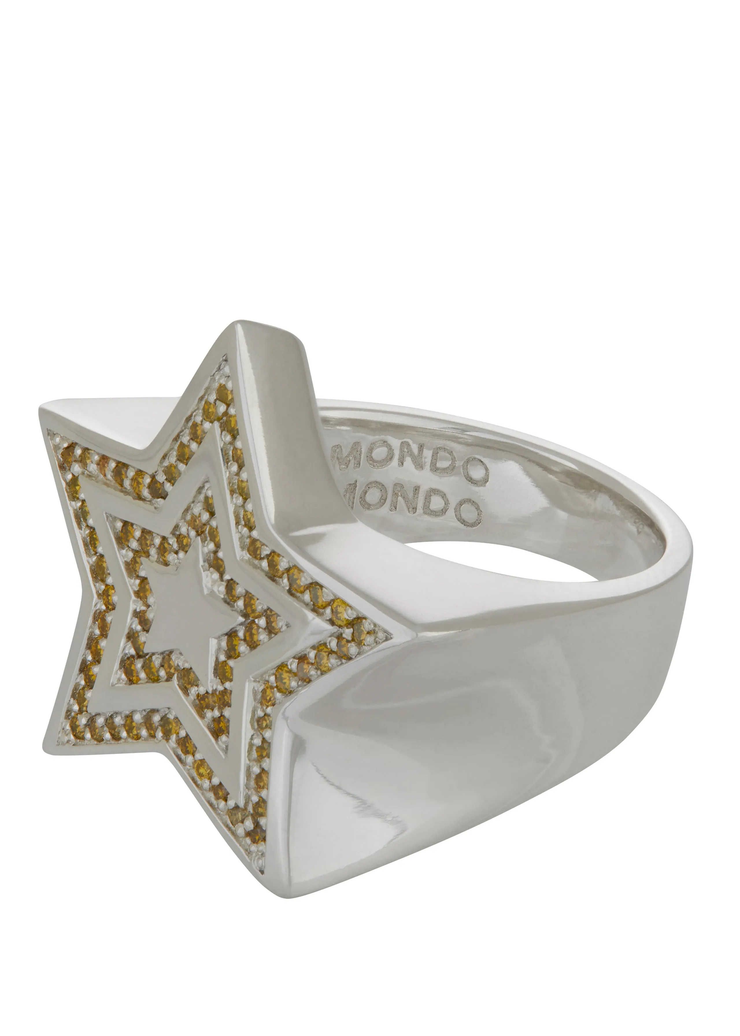 Star Ring in Yellow Diamond Pave sold by Mondo Mondo product image thumbnail 3