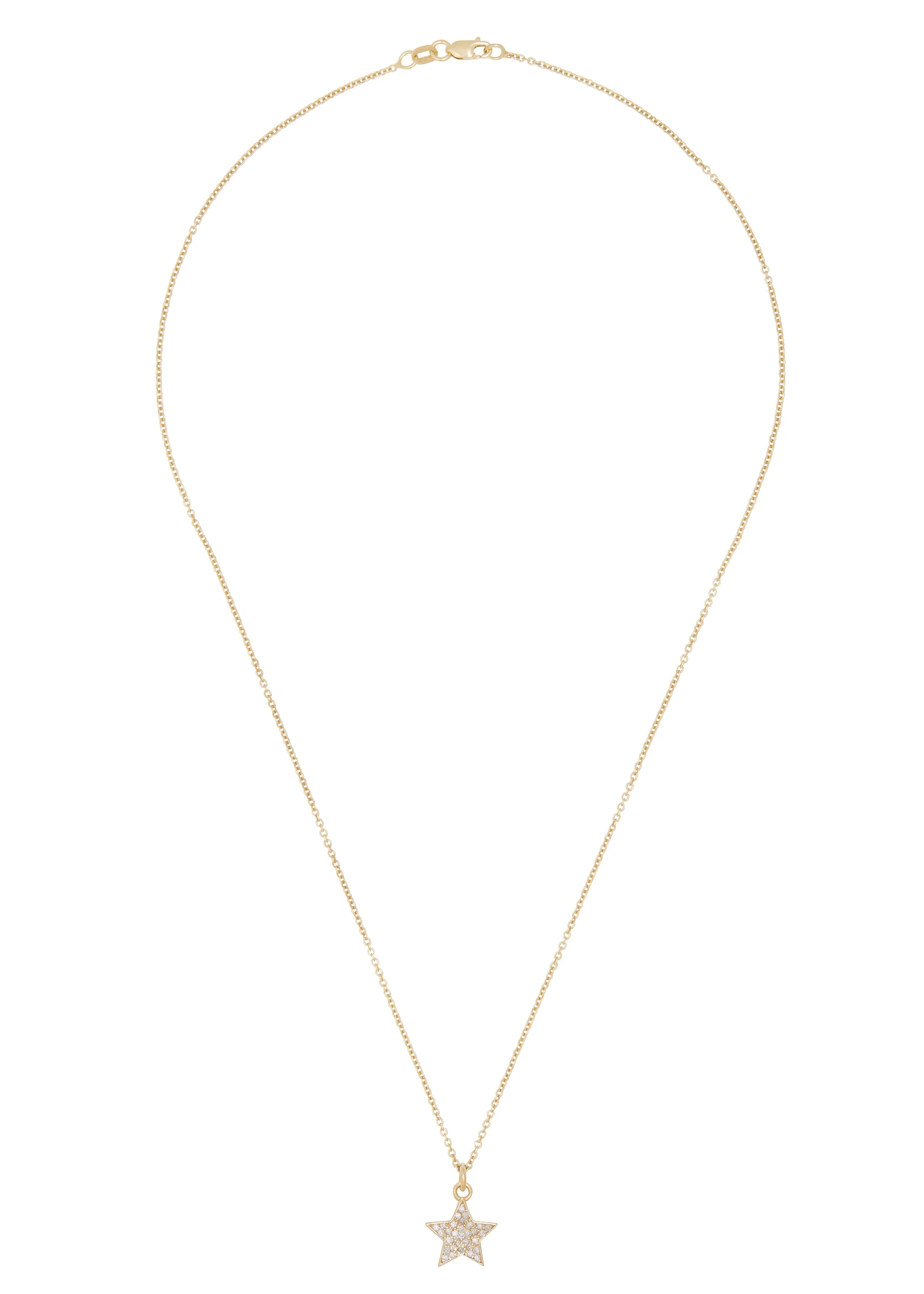 Star Pave Necklace in 14k - Diamonds sold by Mondo Mondo product image thumbnail 2