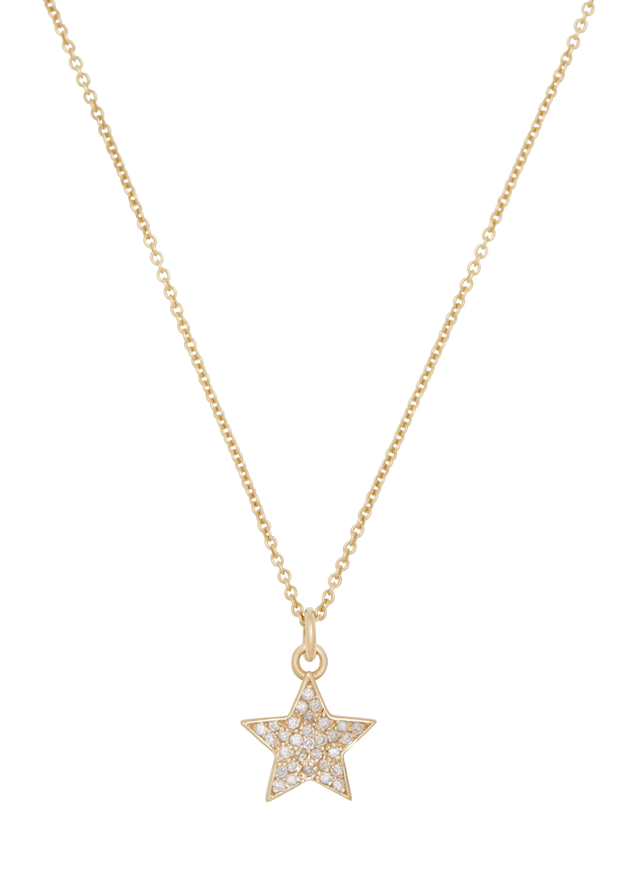 Star Pave Necklace in 14k - Diamonds sold by Mondo Mondo