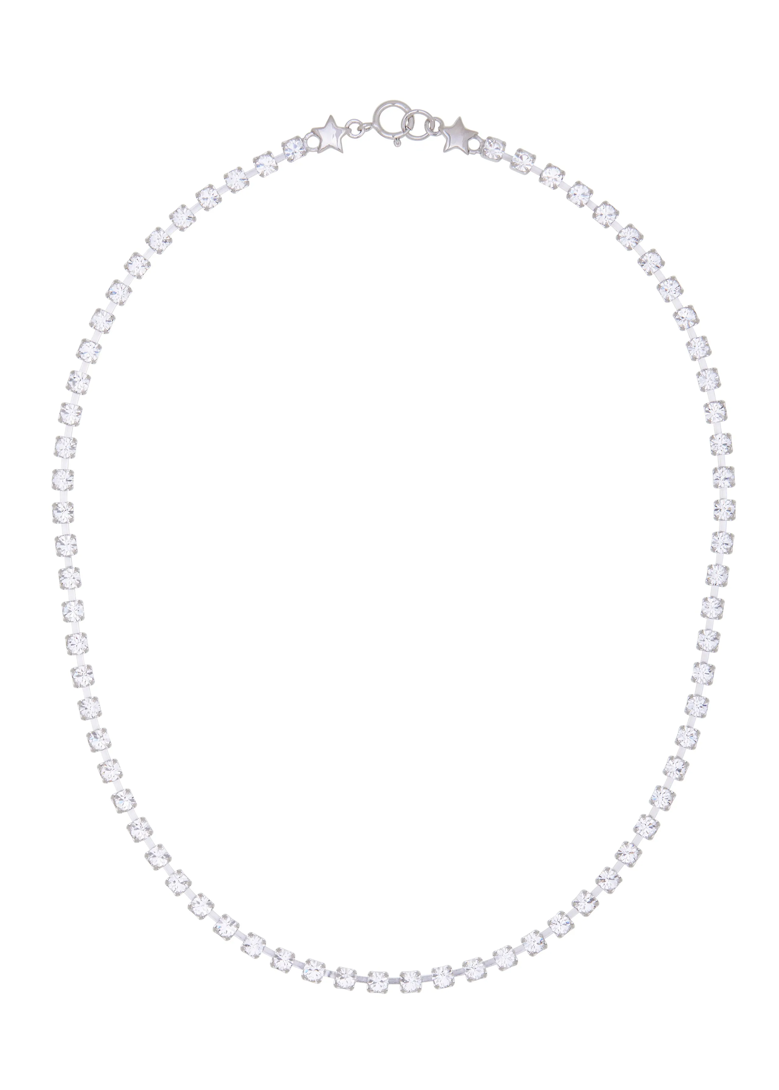 Crystal Choker in Silver - Crystal sold by Mondo Mondo