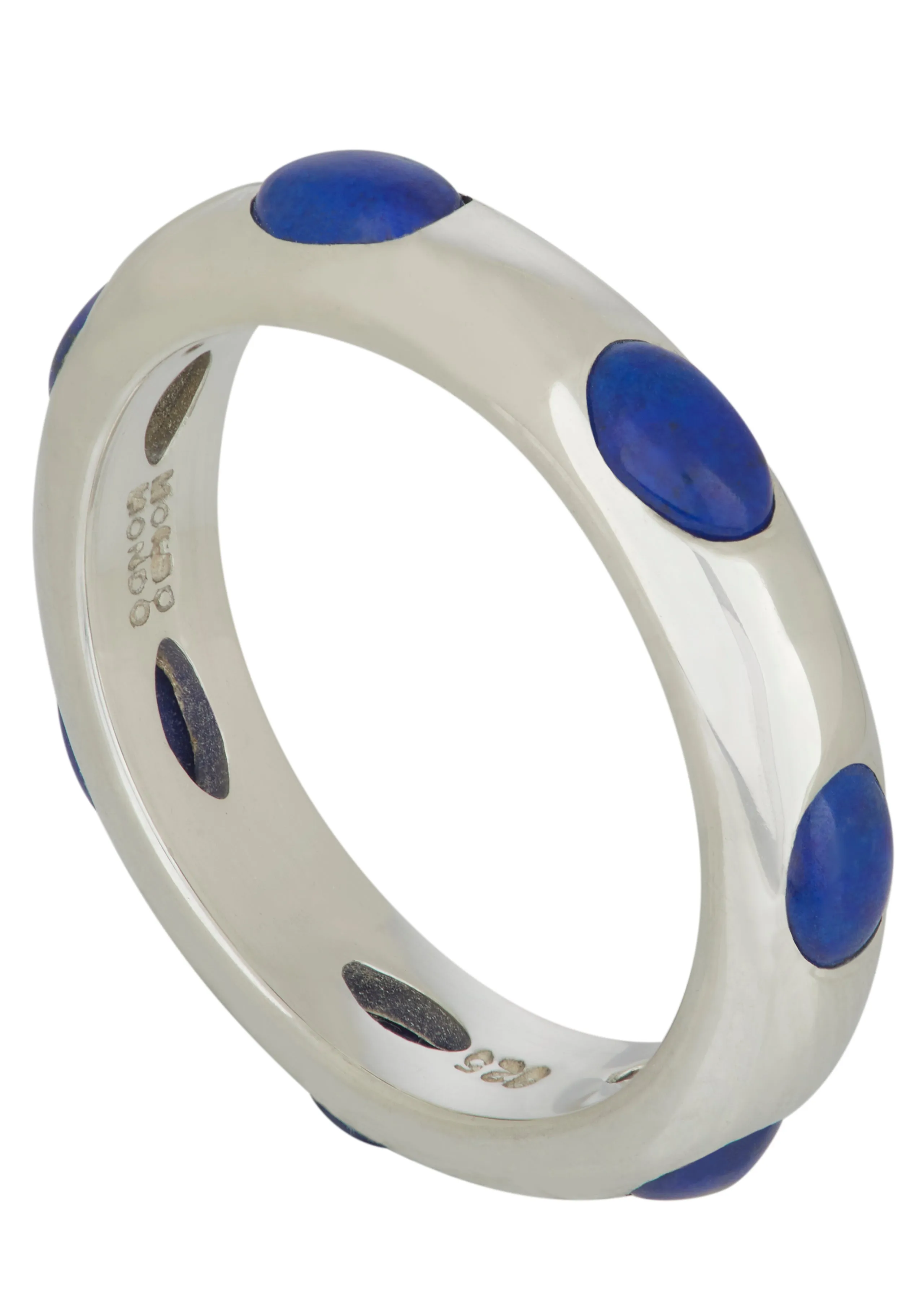 Orbital Ring in Sterling Silver - Lapis sold by Mondo Mondo product image thumbnail 2