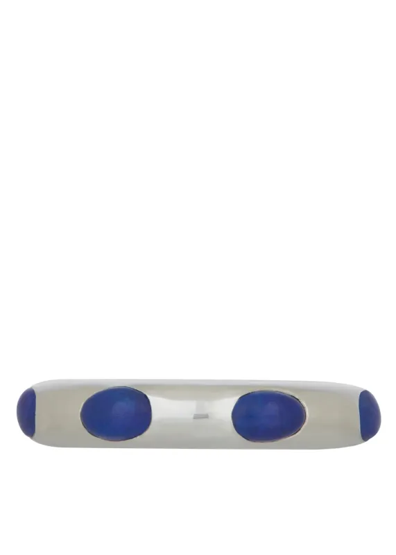 Orbital Ring in Sterling Silver - Lapis sold by Mondo Mondo