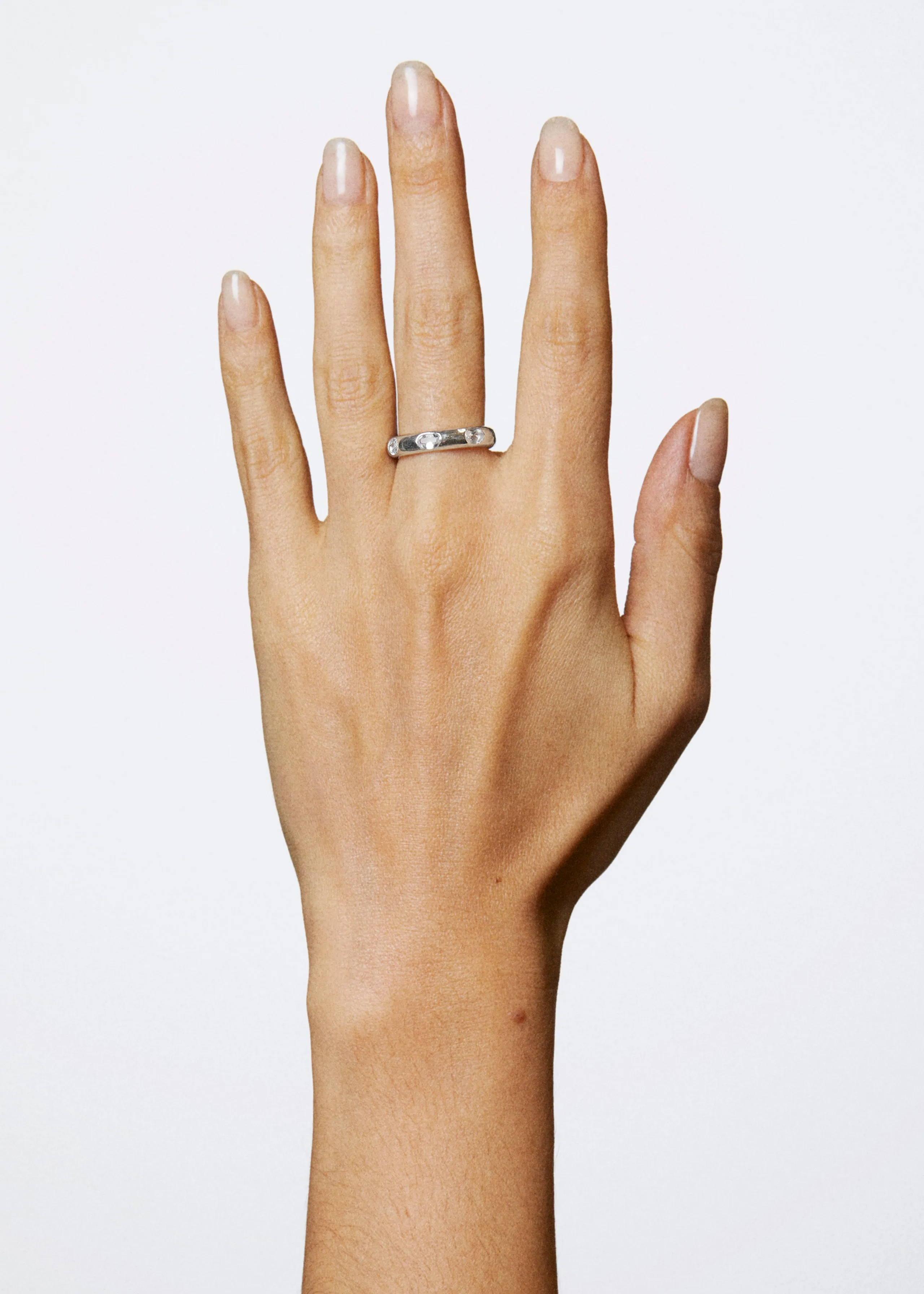 Orbital Ring in Sterling Silver - Faceted Light Amethyst sold by Mondo Mondo product image thumbnail 4