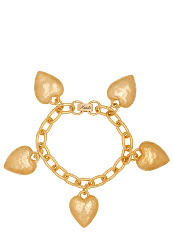 Heart Burn Bracelet in Gold made by Mondo Mondo