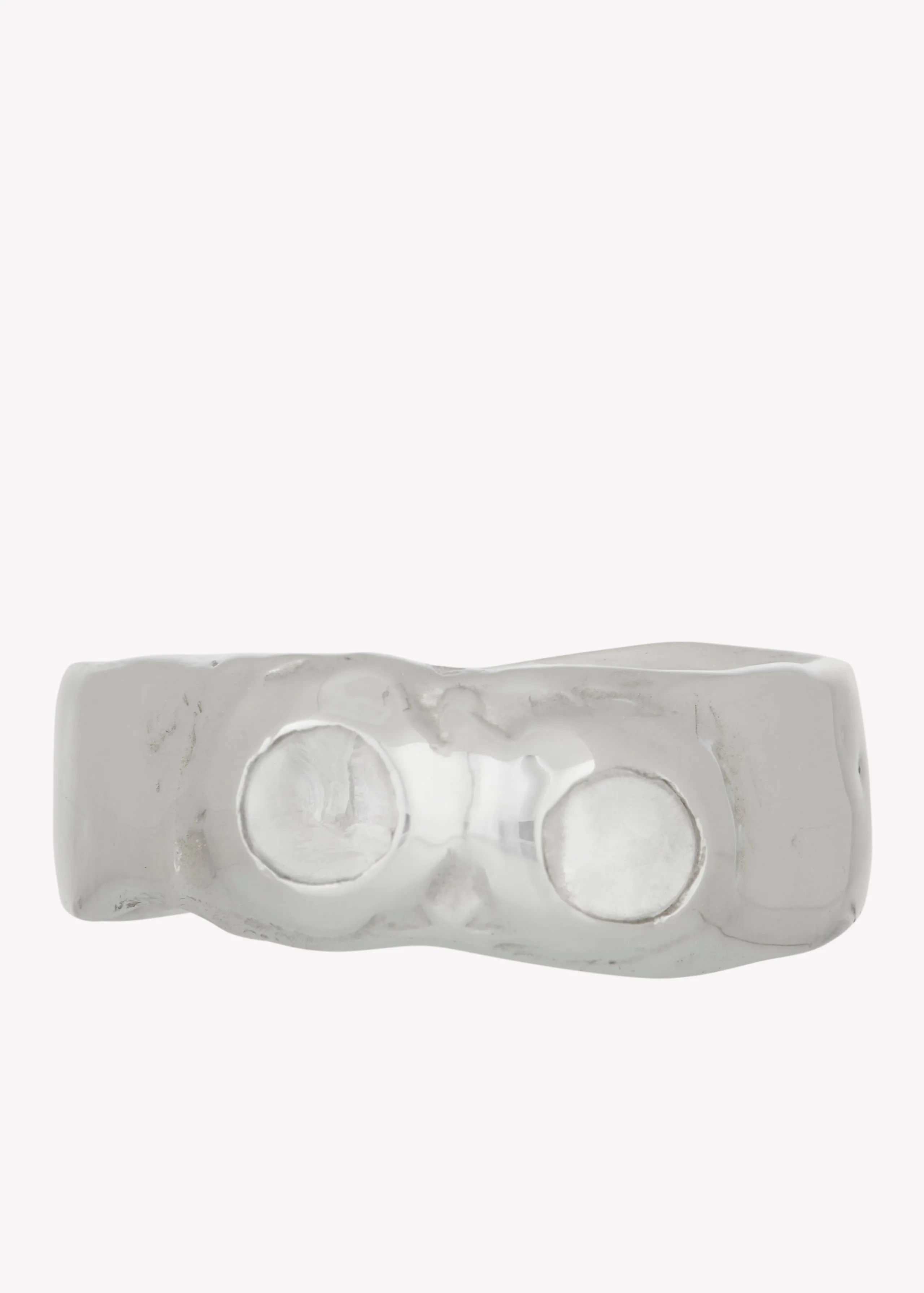 Felt Ring in Sterling Silver - Crystal sold by Mondo Mondo