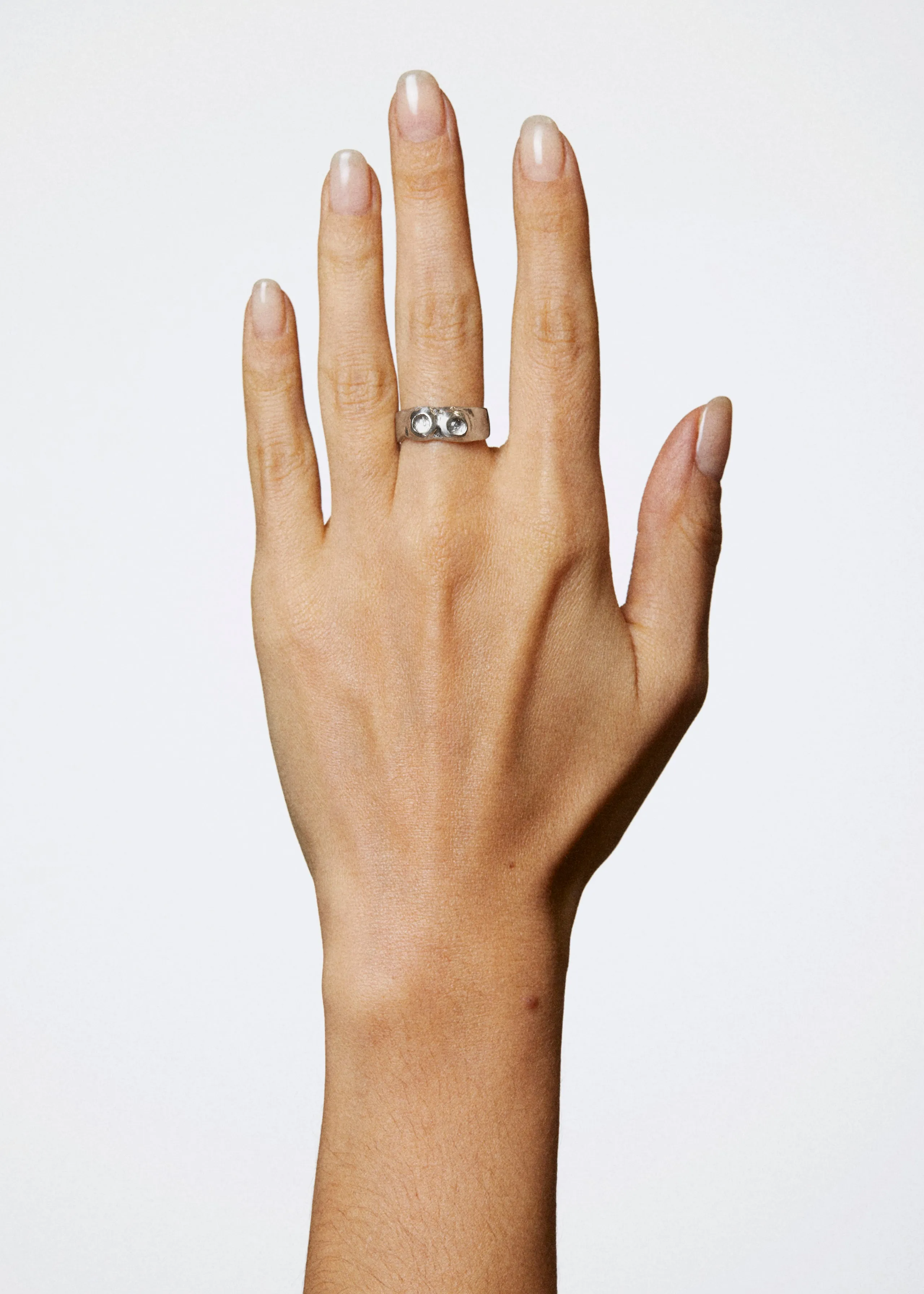 Felt Ring in Sterling Silver - Crystal sold by Mondo Mondo product image thumbnail 3