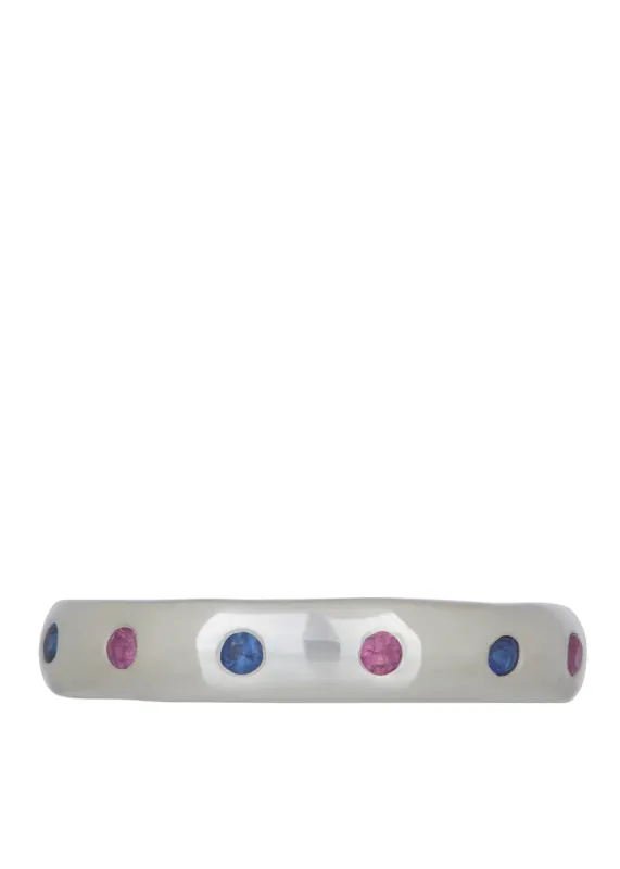 Fortuna Ring in Sterling Silver - Pink Sapphire & Blue Sapphire sold by Mondo Mondo
