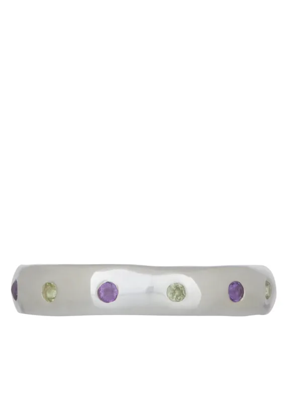 Fortuna Ring in Sterling Silver - Amethyst & Peridot sold by Mondo Mondo