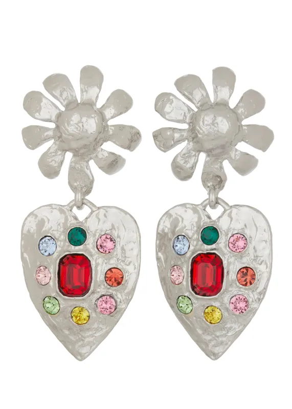 Tropicana Earrings in Silver - Multi sold by Mondo Mondo