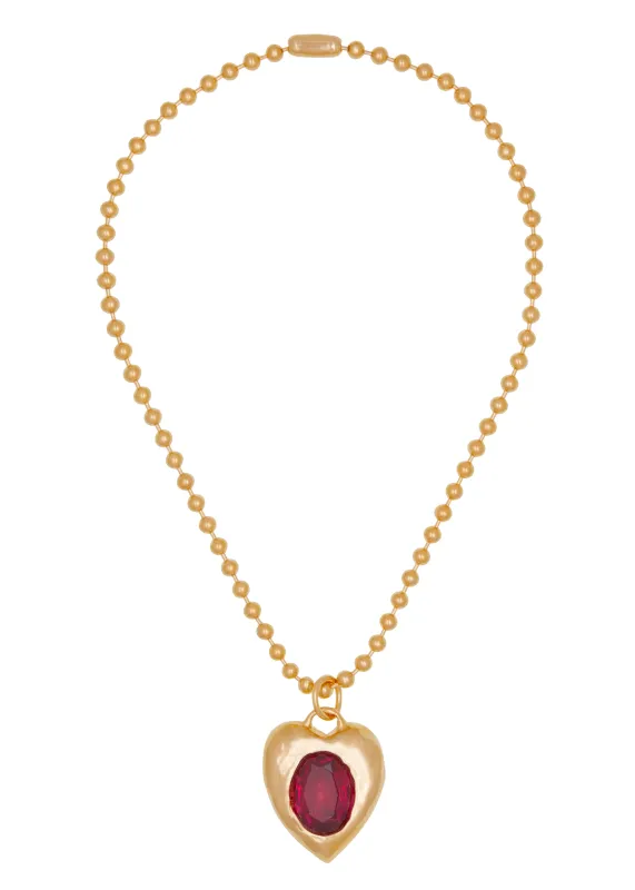 Pacha Necklace in Gold - Ruby made by Mondo Mondo