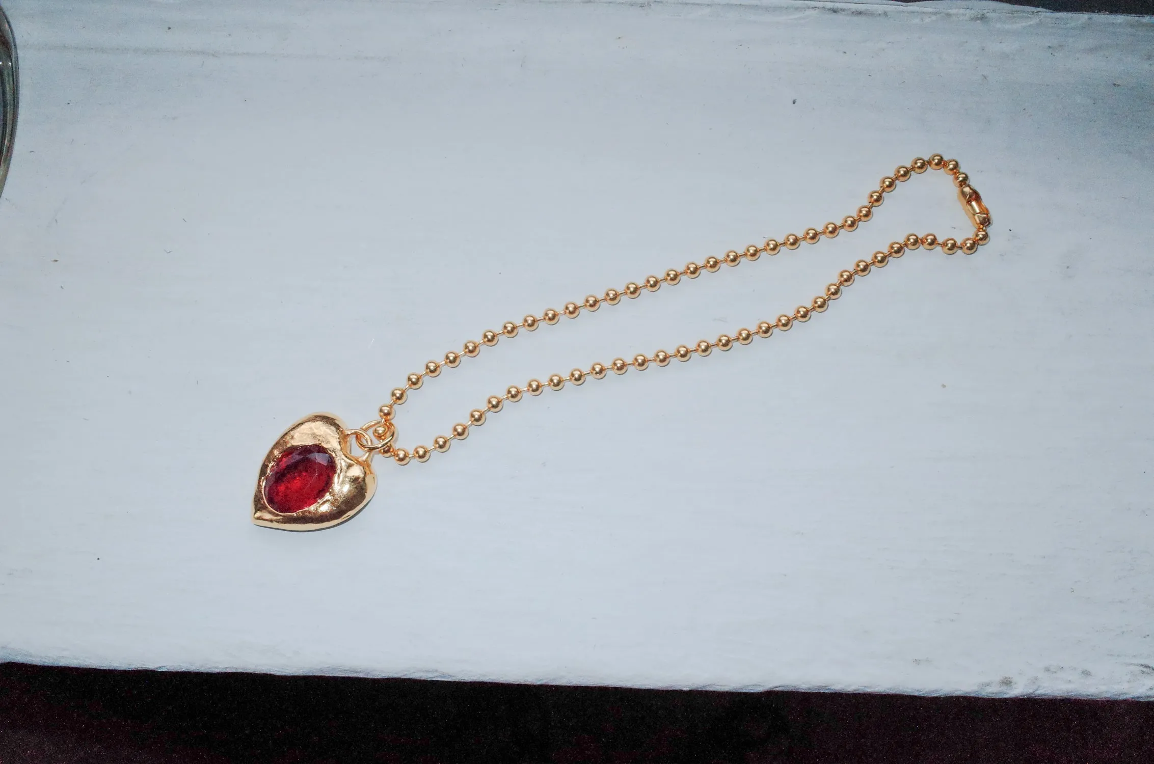 Pacha Necklace in Gold - Ruby sold by Mondo Mondo product image thumbnail 4
