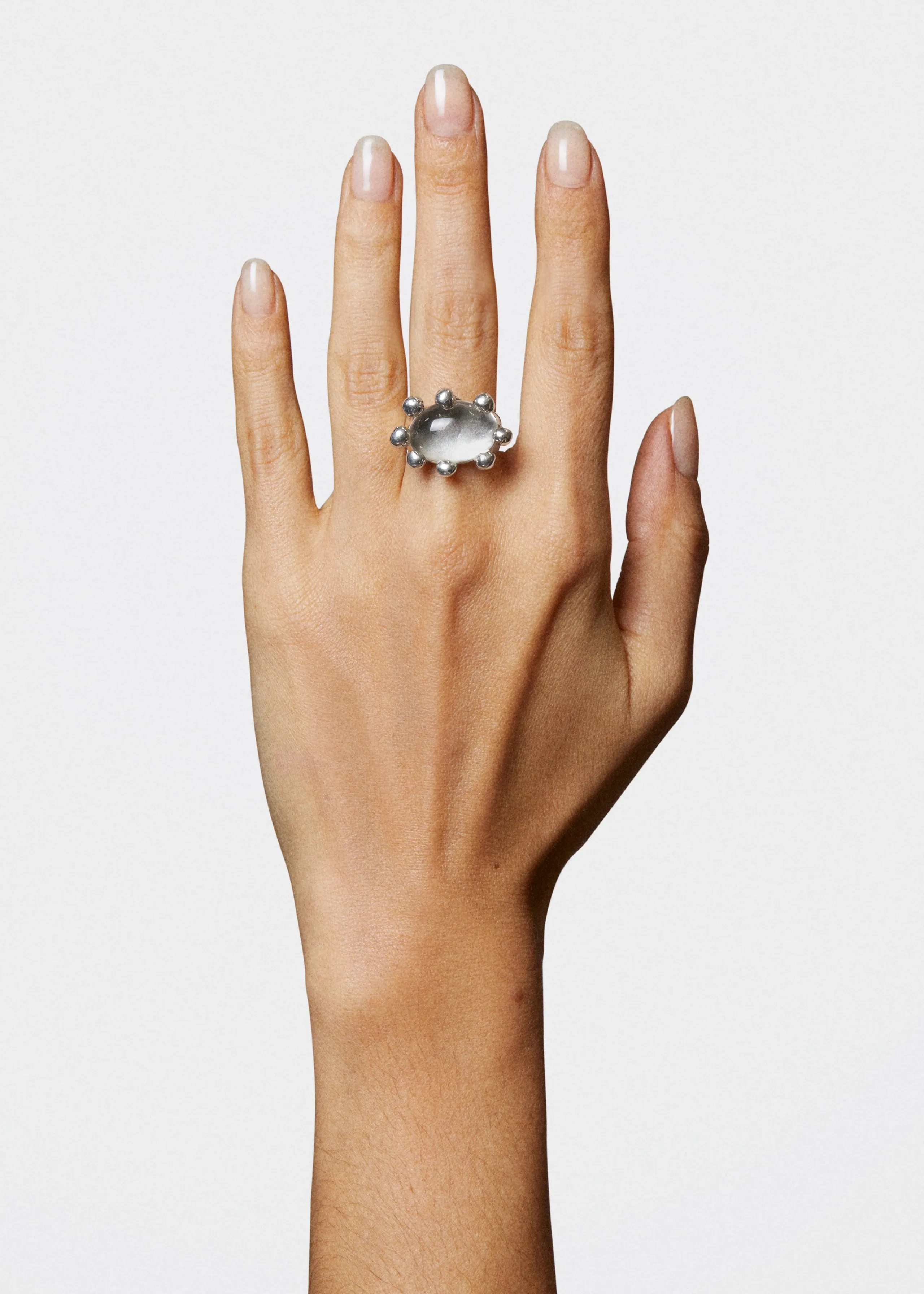 Diva Ring in Sterling Silver - Crystal sold by Mondo Mondo product image thumbnail 3