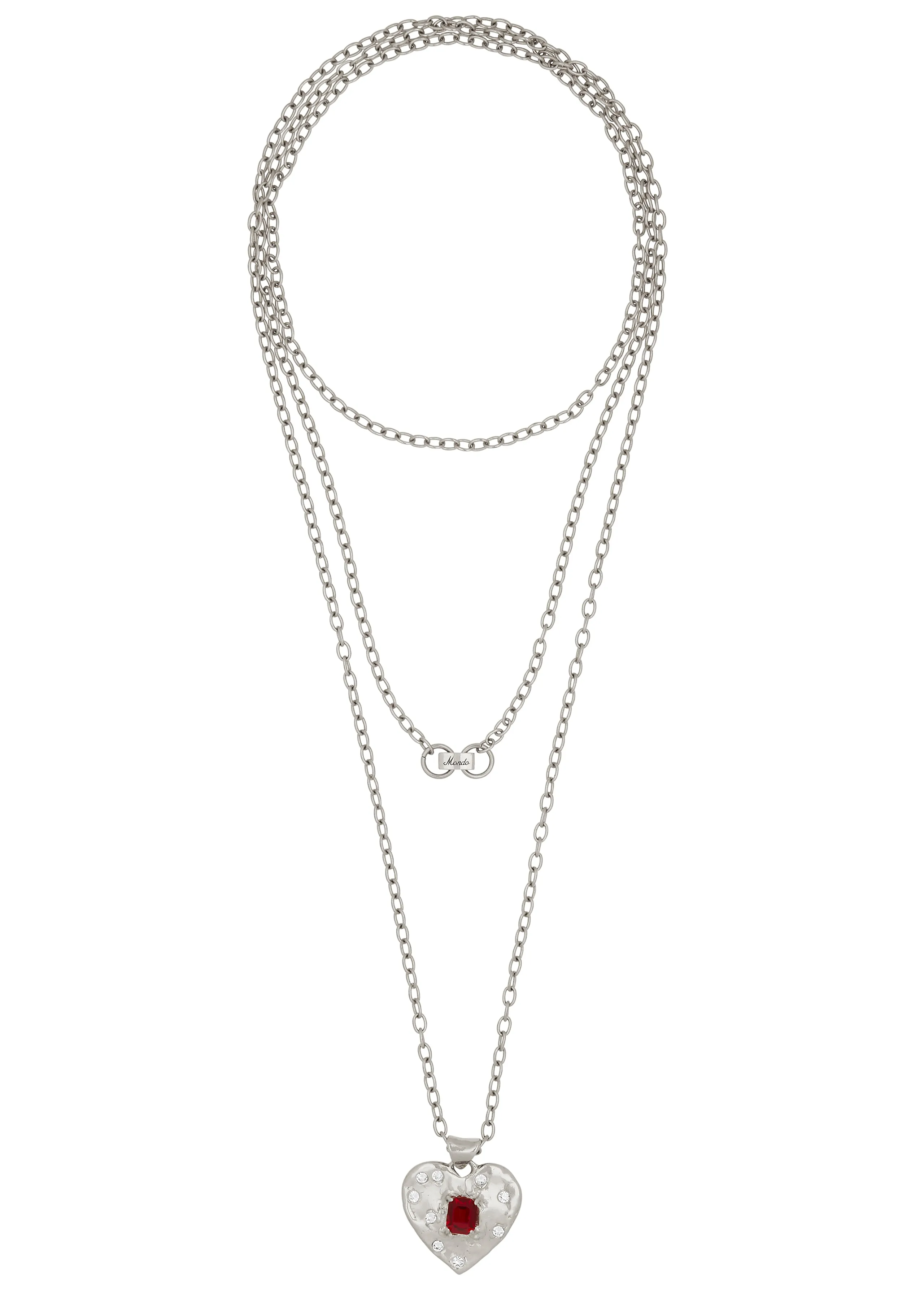 Super Heart Necklace in Silver sold by Mondo Mondo product image thumbnail 4