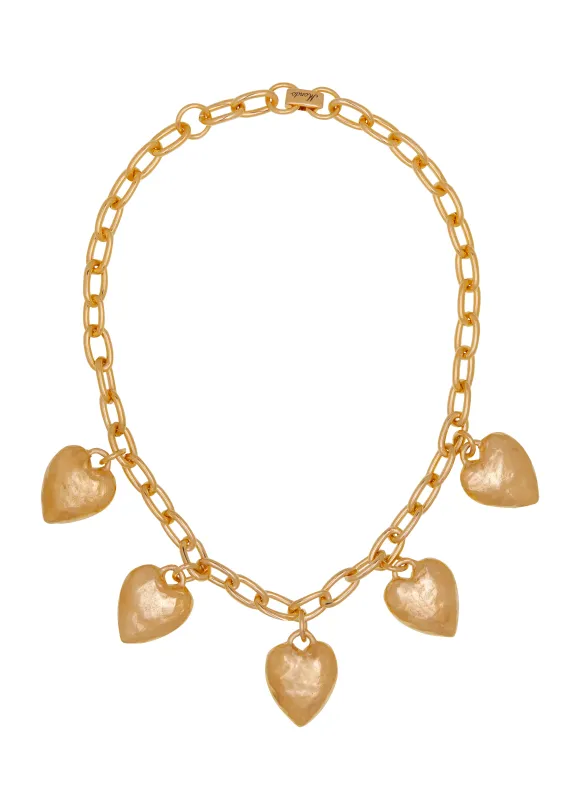 Heart Burn Necklace in Gold made by Mondo Mondo