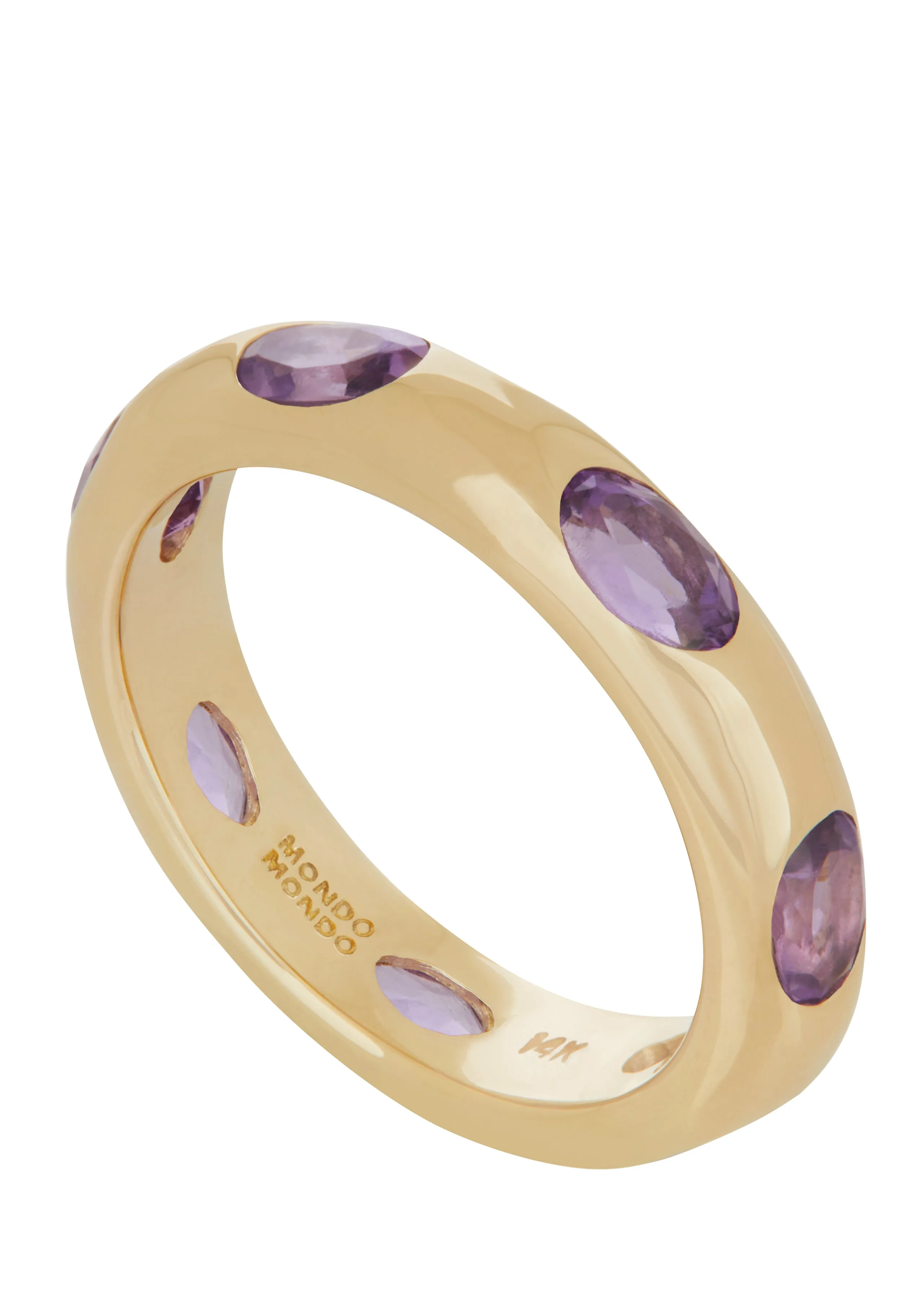 Orbital Ring in 14k - Faceted Light Amethyst sold by Mondo Mondo product image thumbnail 3