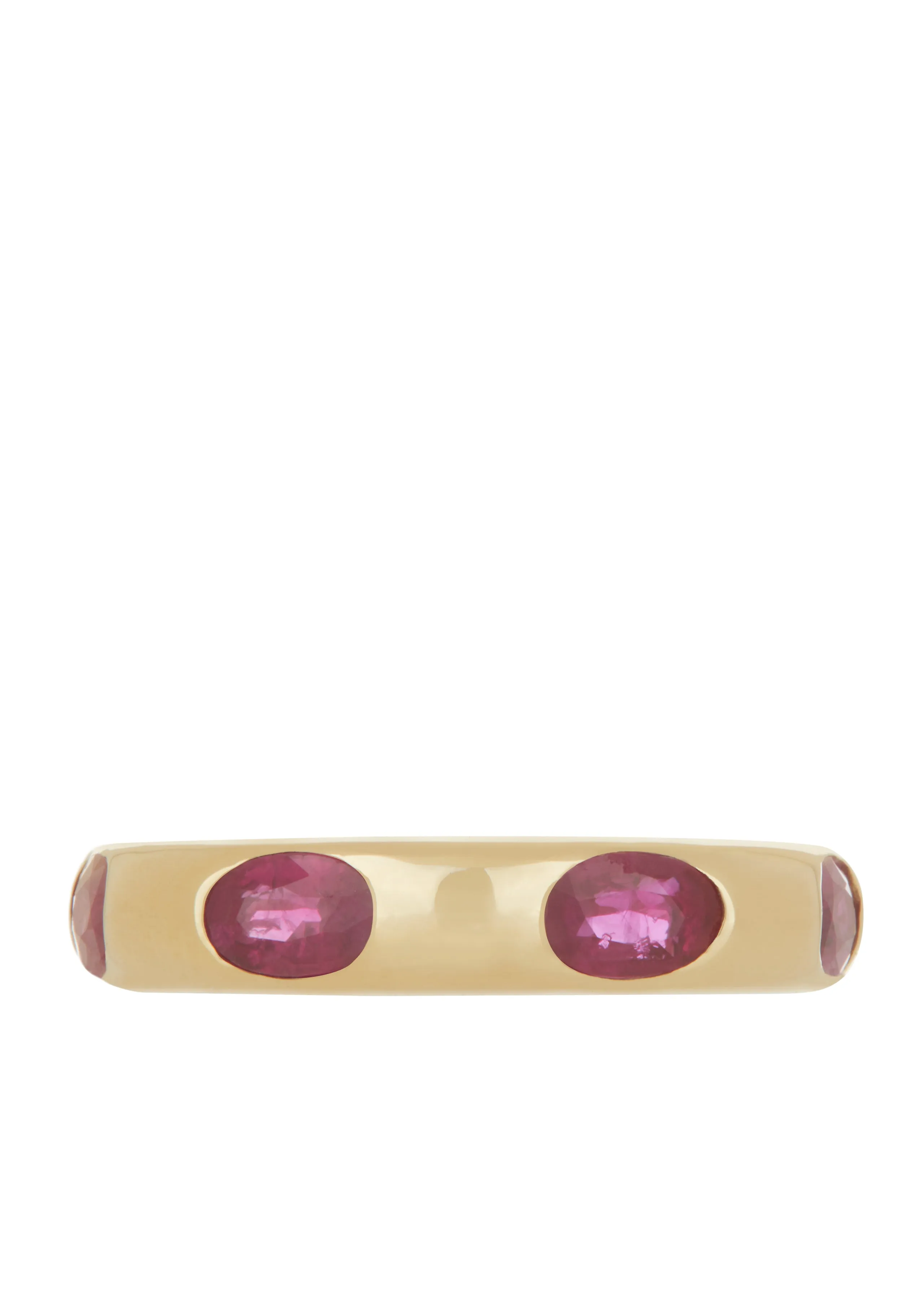 Orbital Ring in 14k - Faceted Ruby sold by Mondo Mondo