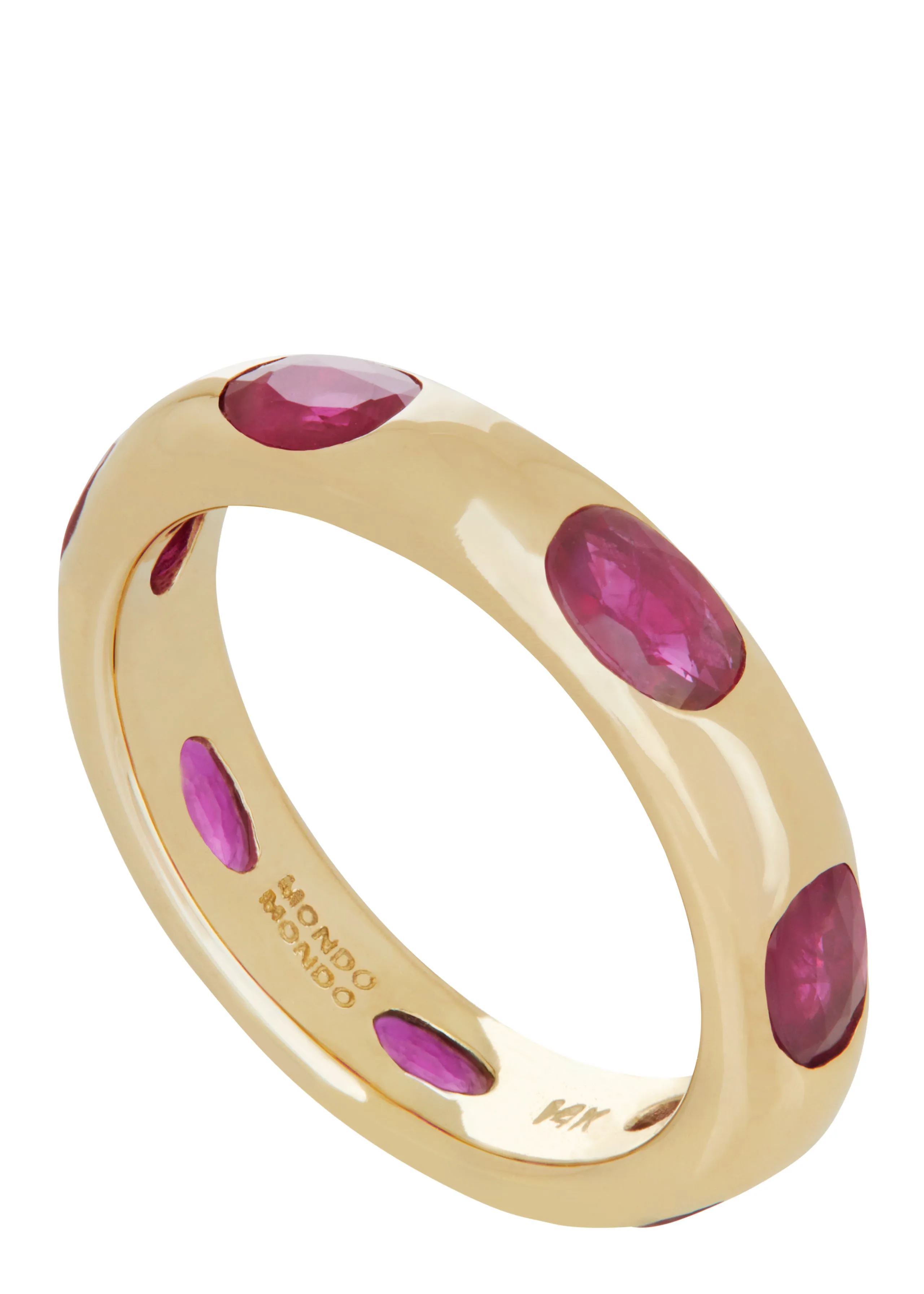 Orbital Ring in 14k - Faceted Ruby sold by Mondo Mondo product image thumbnail 3
