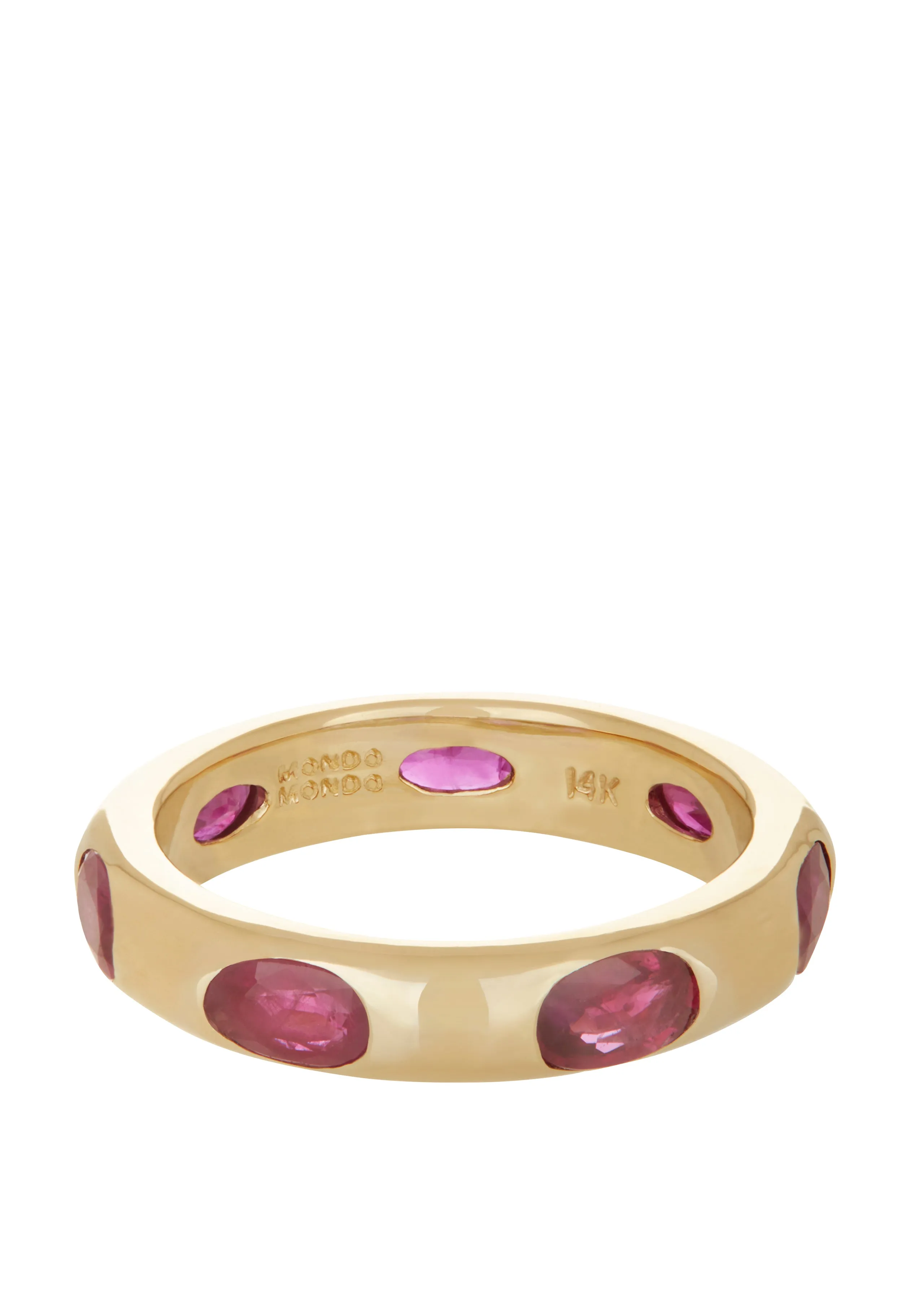 Orbital Ring in 14k - Faceted Ruby sold by Mondo Mondo product image thumbnail 2