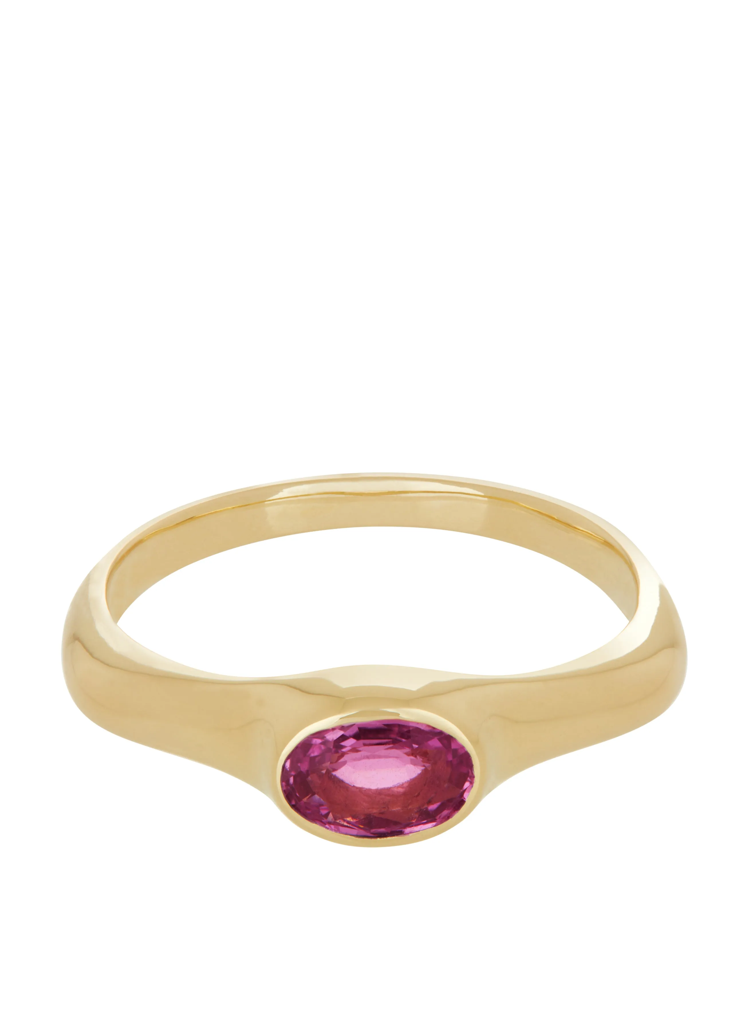 Cecil Ring in Gold - Faceted Pink Sapphire sold by Mondo Mondo product image thumbnail 3