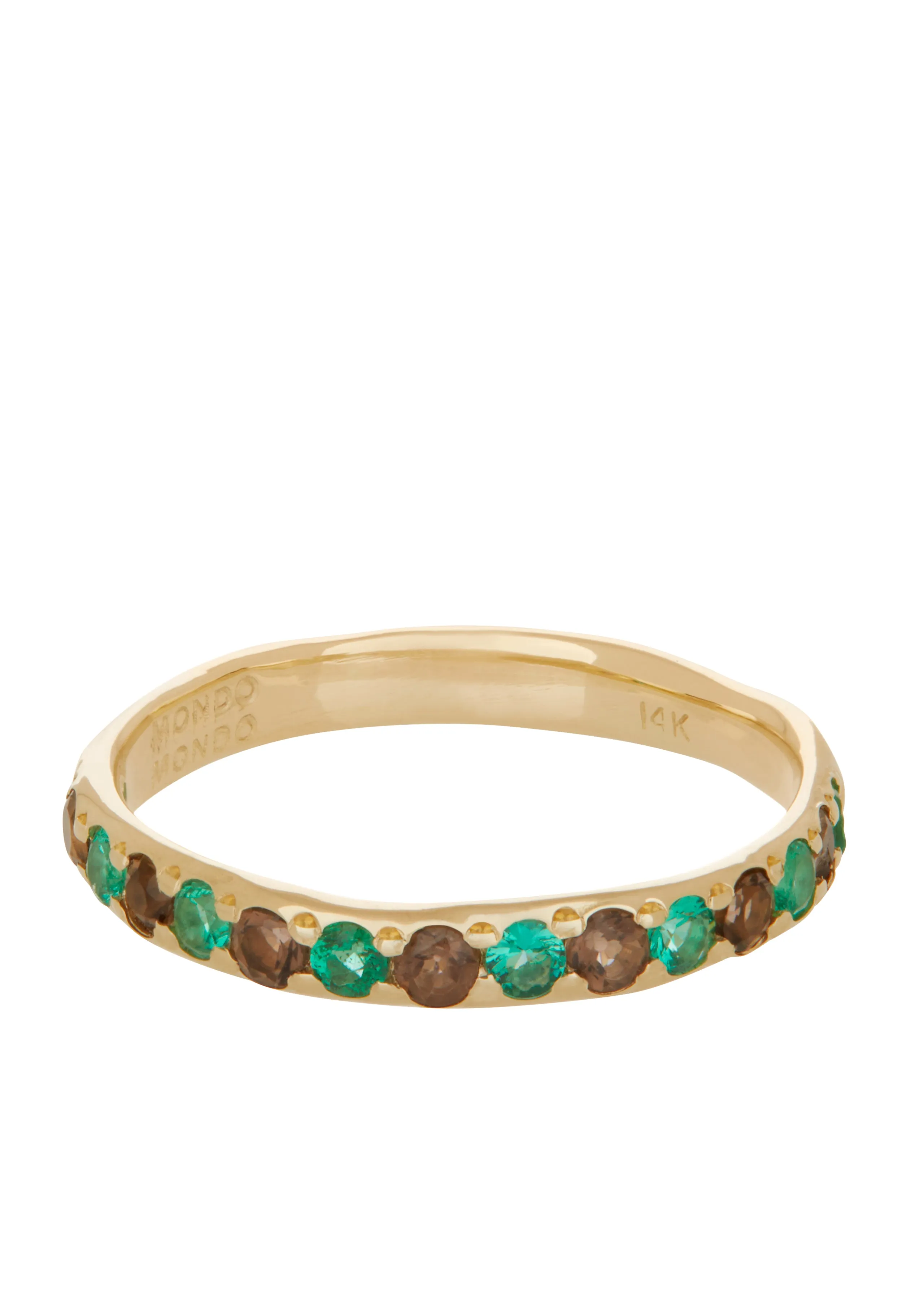 Amador 3mm Pave - Emerald & Brown Topaz sold by Mondo Mondo product image thumbnail 2