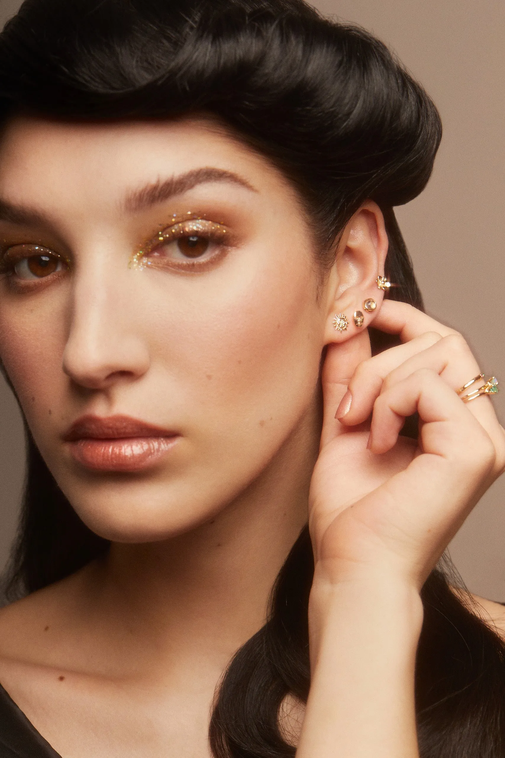 Mini Daisy Studs in 14k - Solid sold by Mondo Mondo product image thumbnail 4