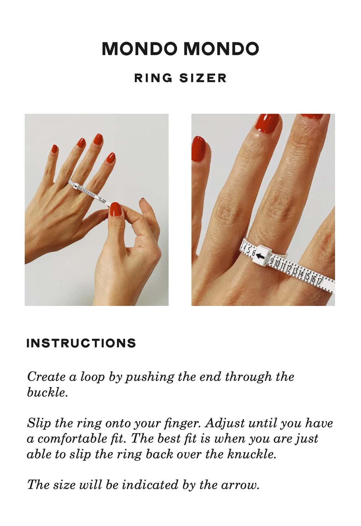 Ring Sizer sold by Mondo Mondo product image thumbnail 4
