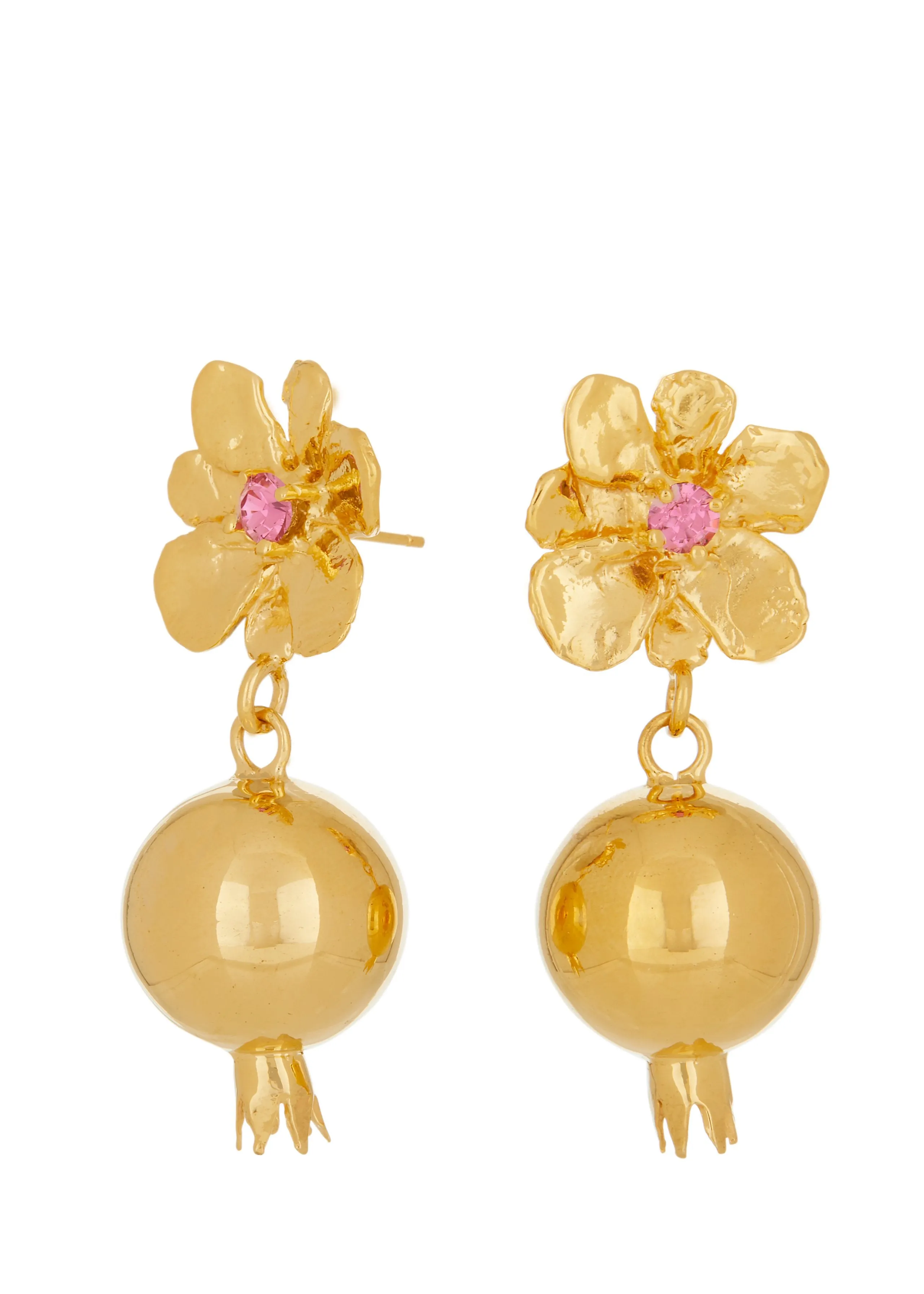 Melograno Earrings in Gold - Rosa sold by Mondo Mondo product image thumbnail 2