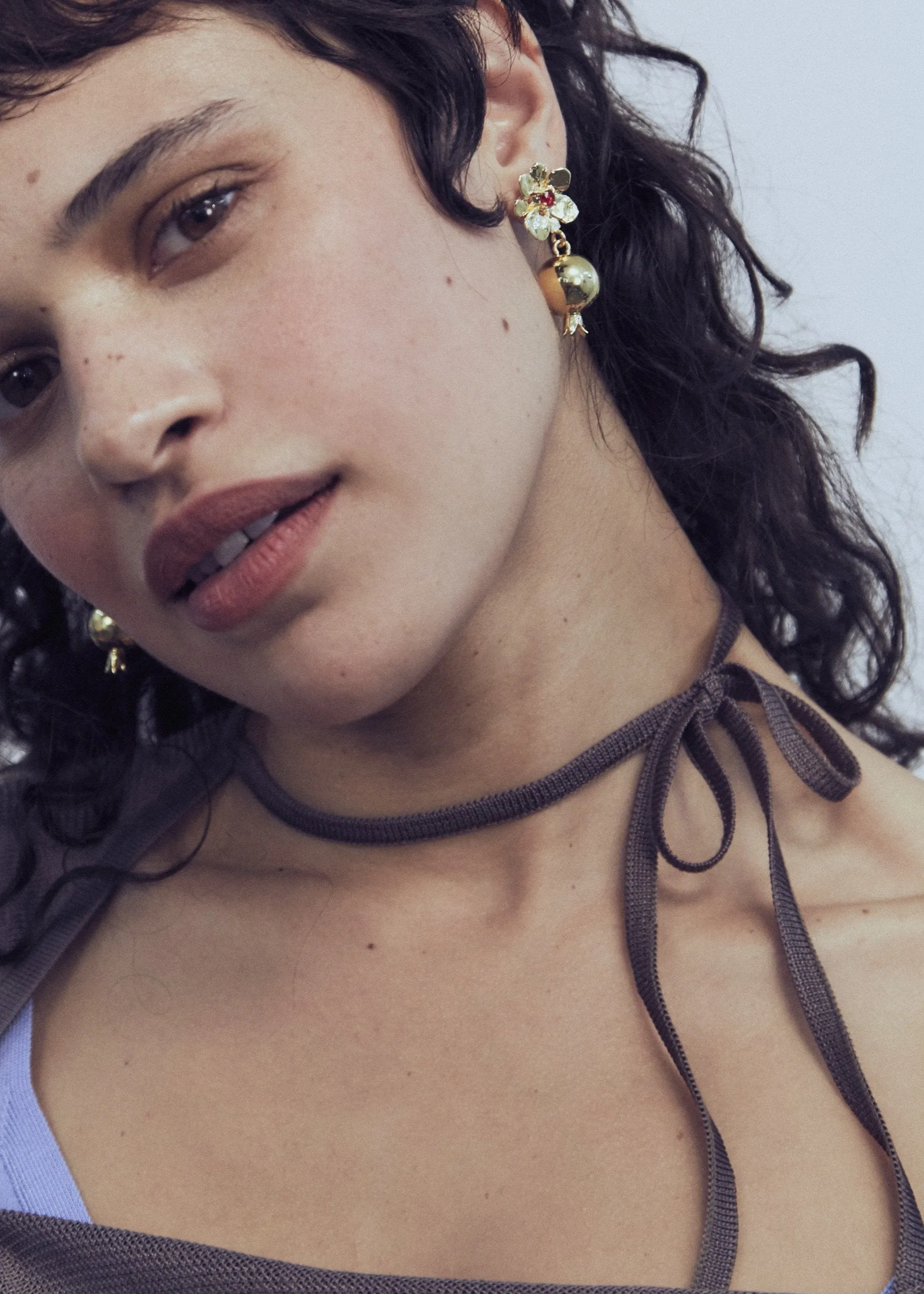 Melograno Earrings in Gold - Ruby sold by Mondo Mondo product image thumbnail 4