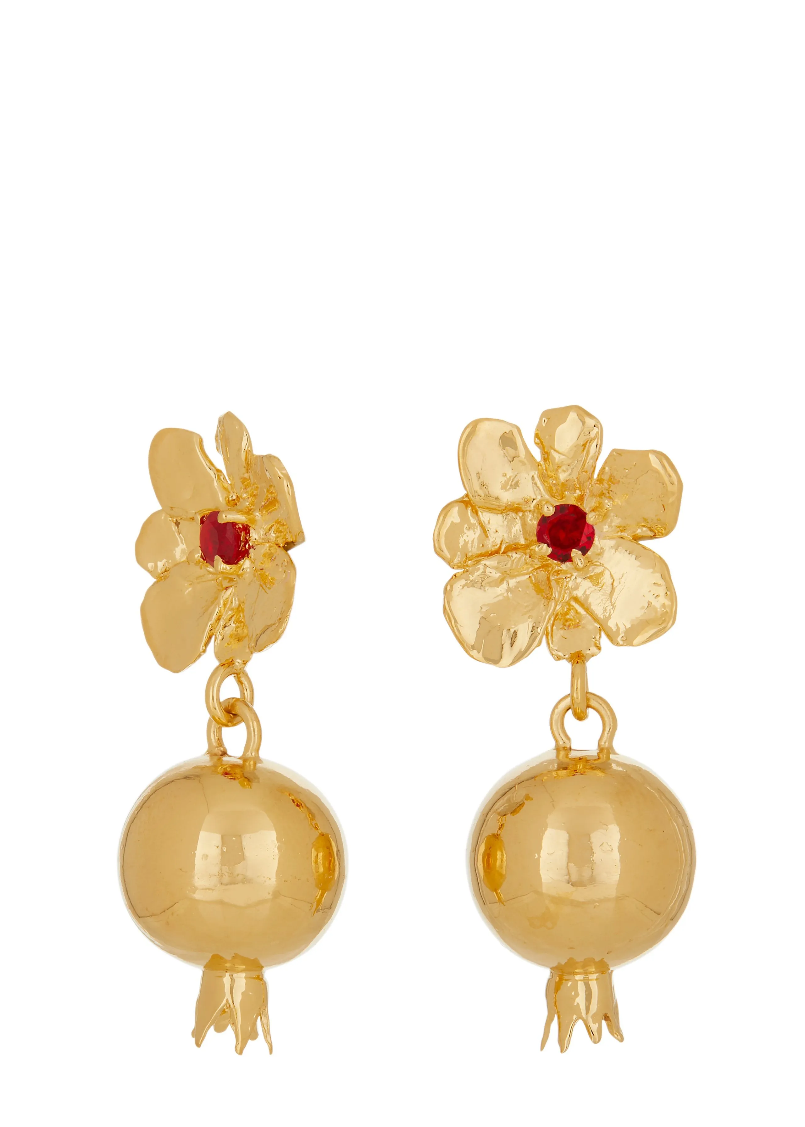 Melograno Earrings in Gold - Ruby sold by Mondo Mondo product image thumbnail 2