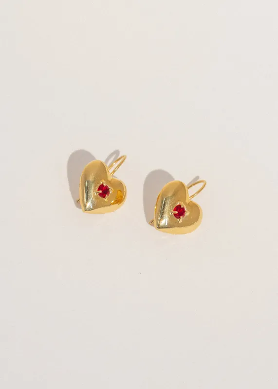 Lover Earrings in Gold - Polished sold by Mondo Mondo
