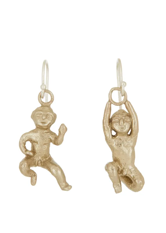 Remus And Romulus Earrings in White Bronze sold by Mondo Mondo